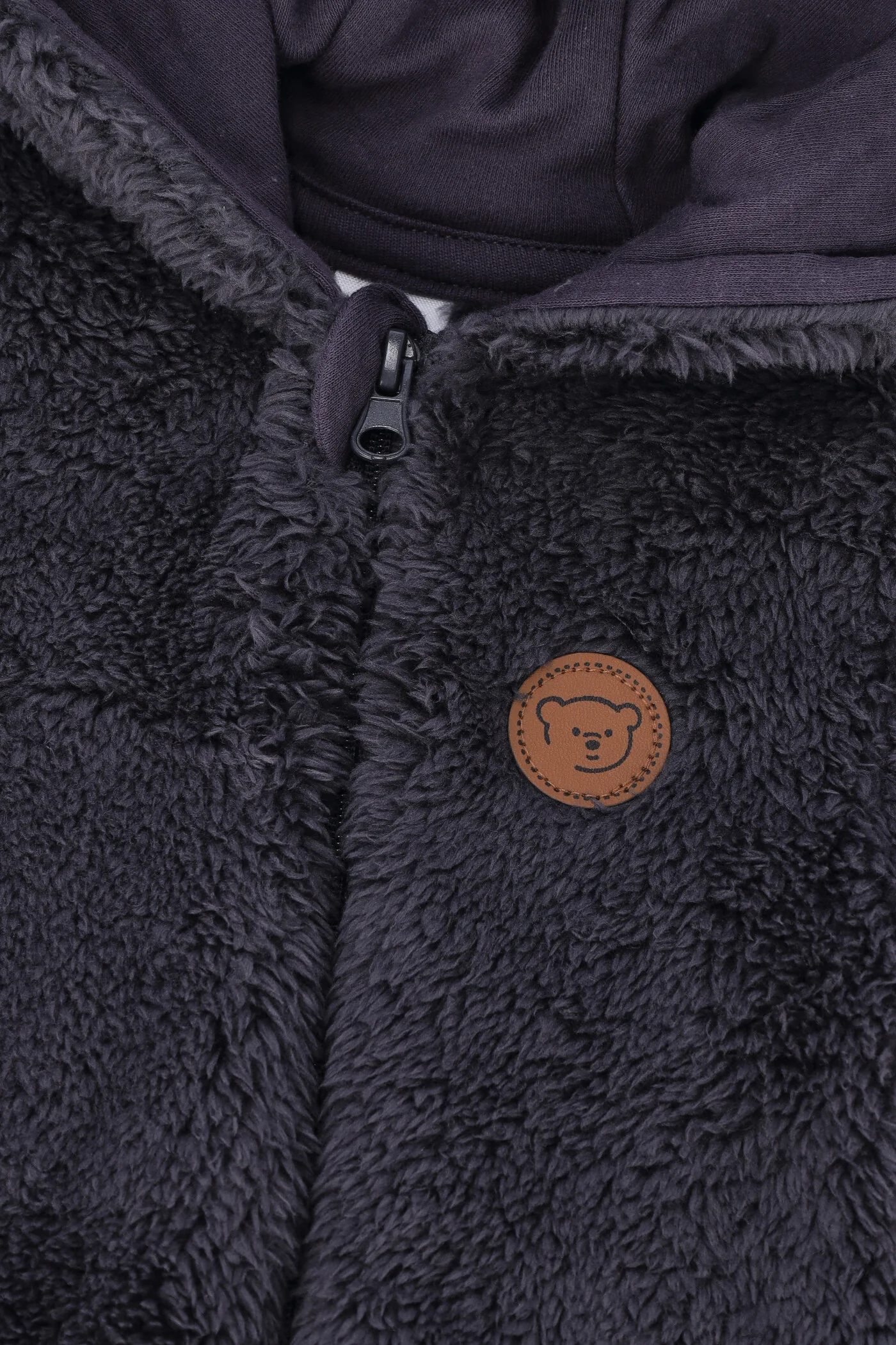Baby Boys Sherpa Sleepsuit - Marble Grey - Image 3