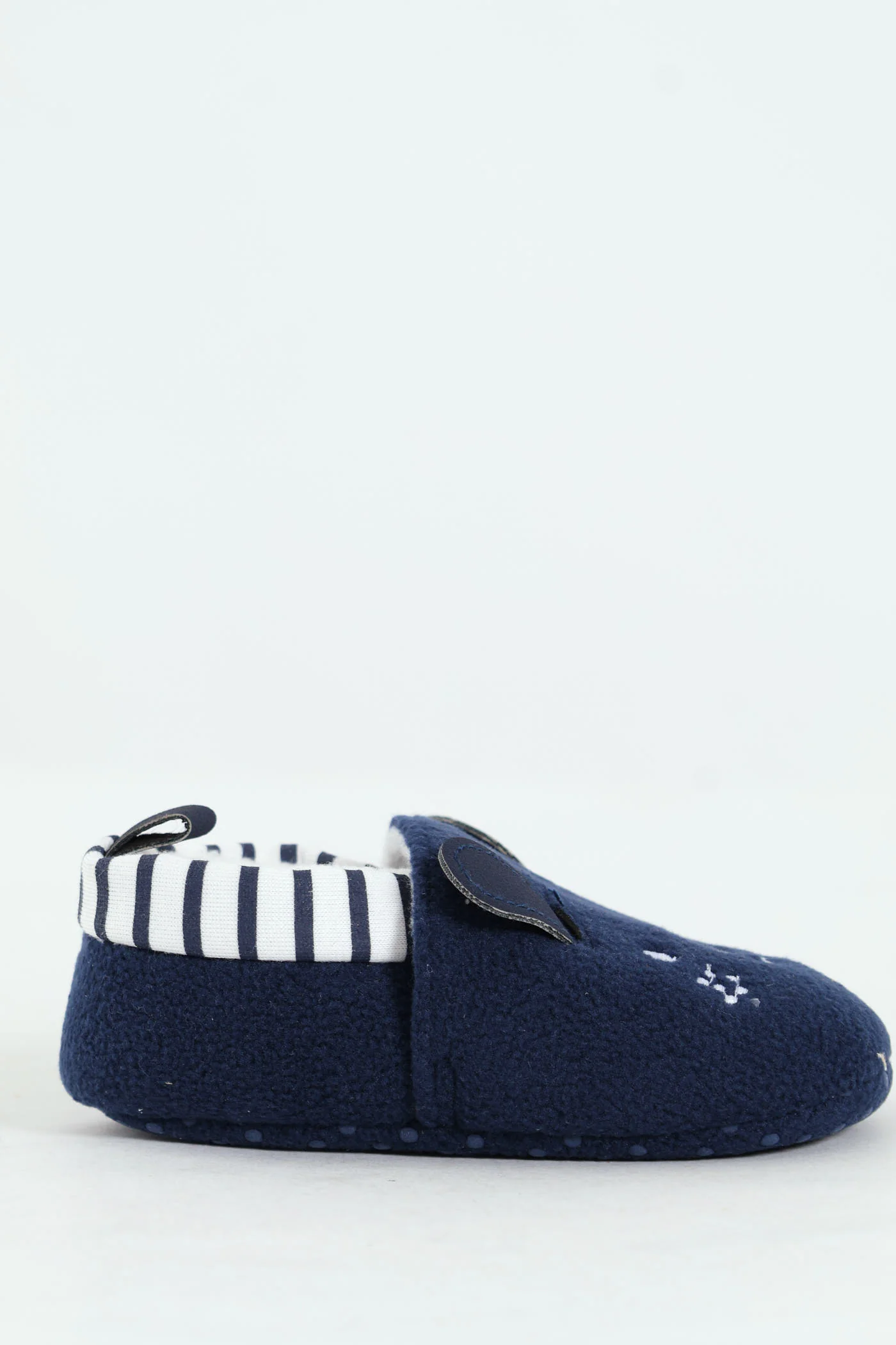 Baby Boys Stripe Colourblock Slipper - Navy - Image 2