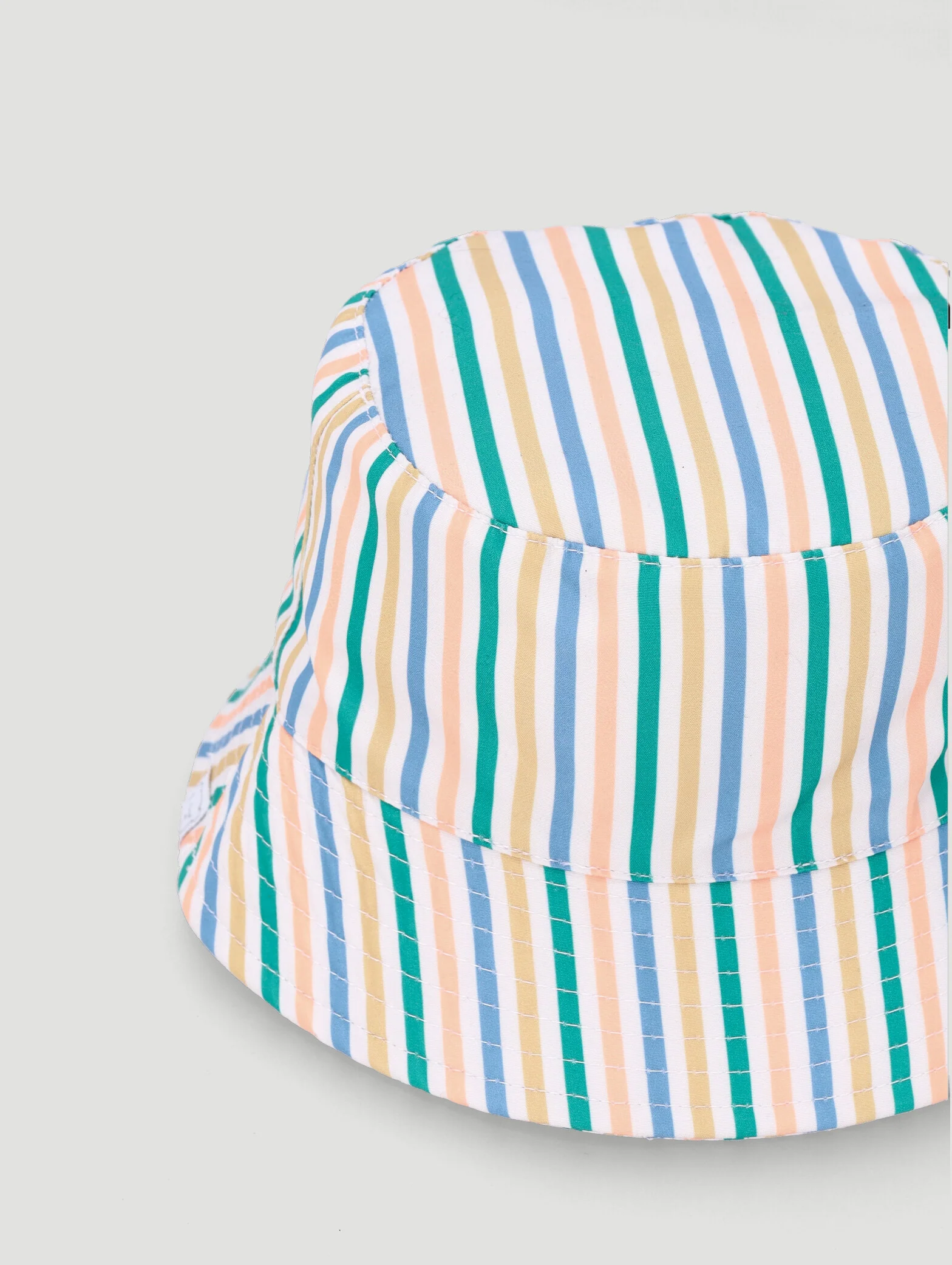 Baby Boys Stripe Print Bucket Hat  - Yellow/Blue - Image 3