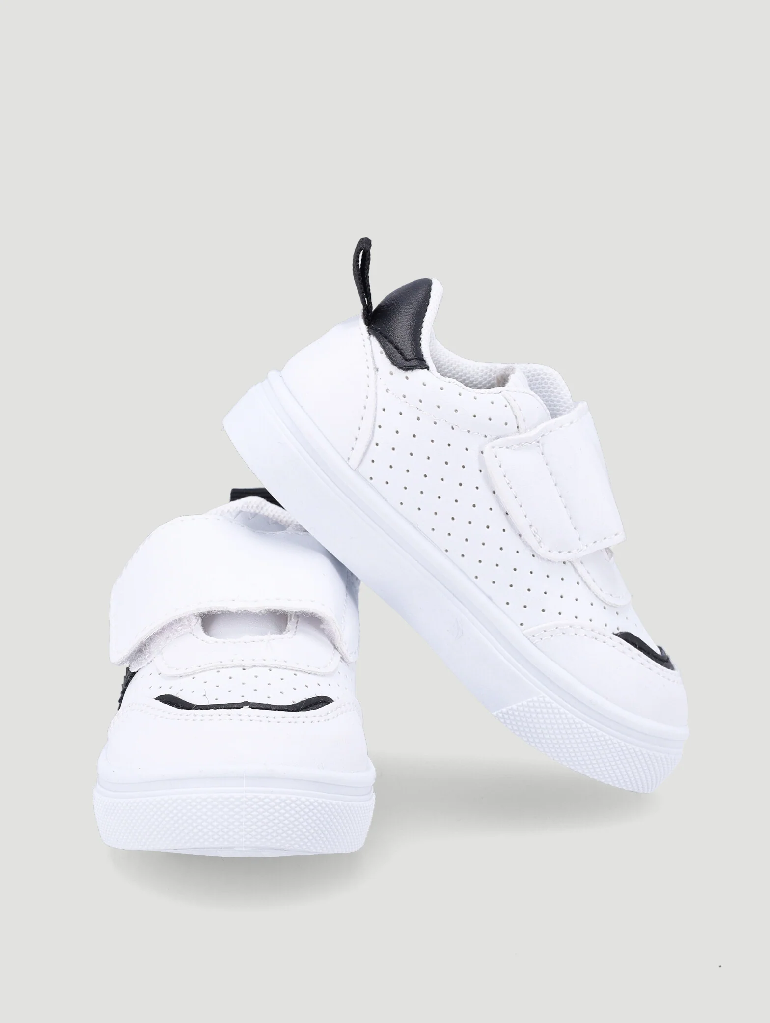 Baby Boys Stripe Sneaker - White/Black - Image 5