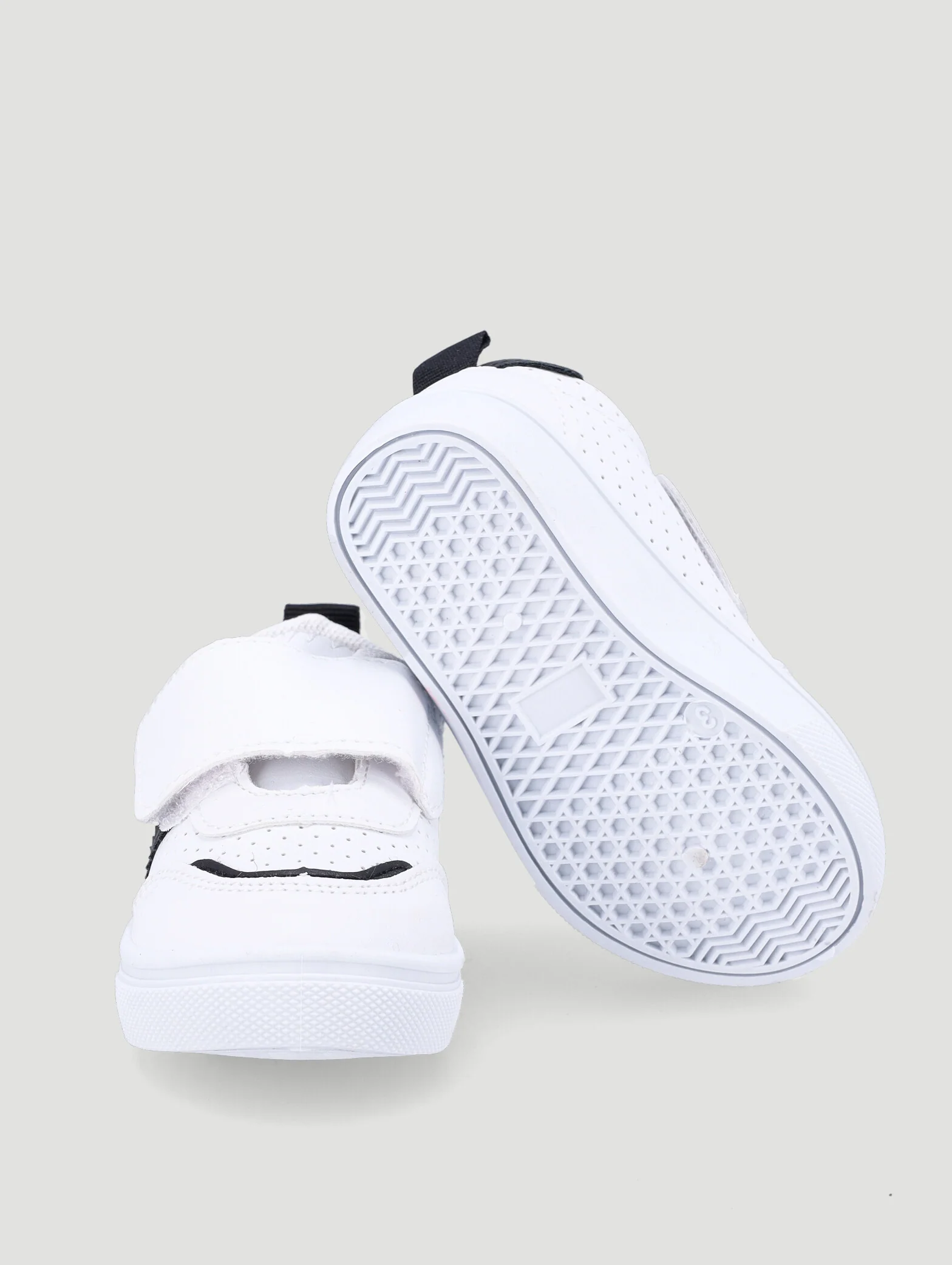 Baby Boys Stripe Sneaker - White/Black - Image 6