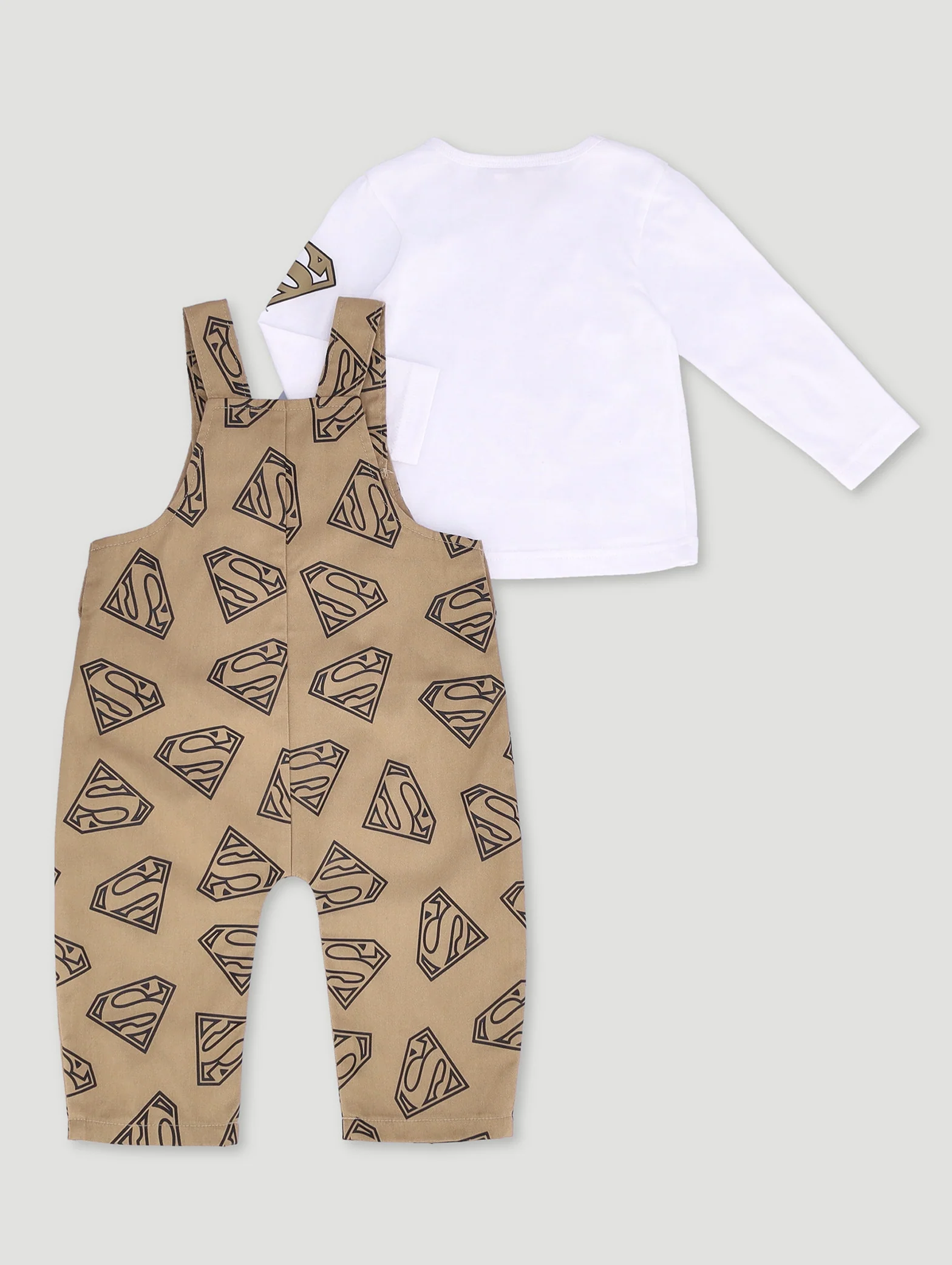 Baby Boys Superman Dungaree Tee Set - Fatigue - Image 2