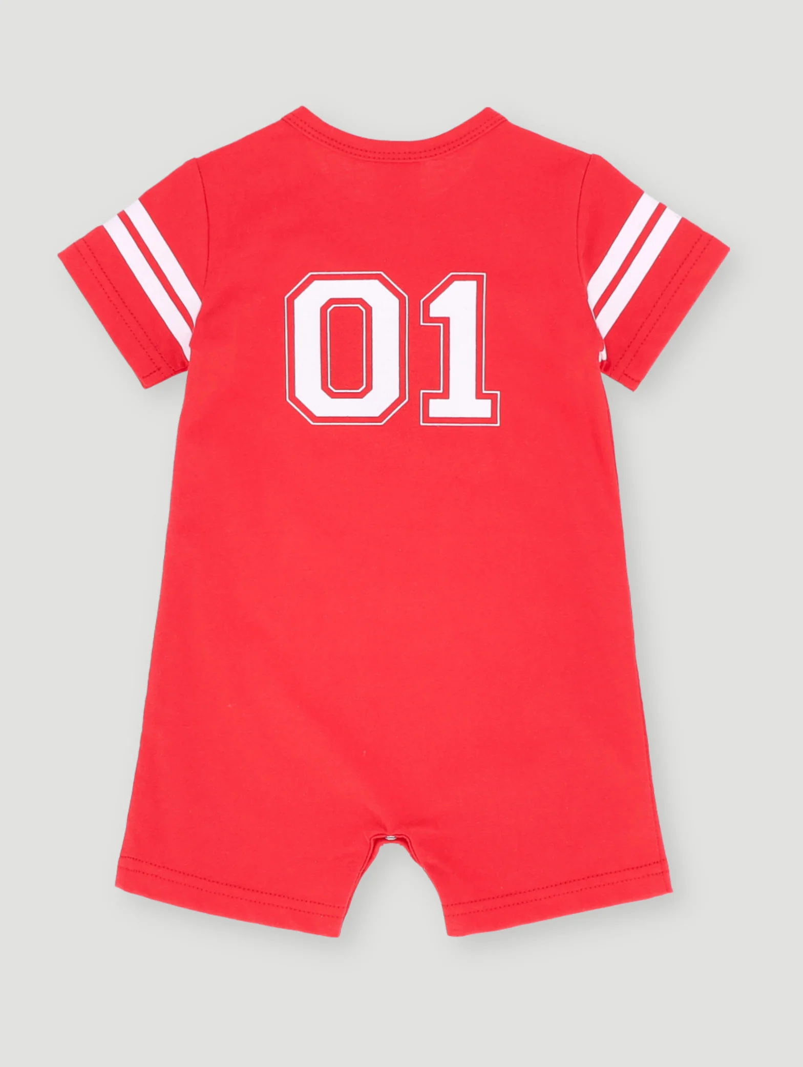 Baby Boys Team Santa Romper - Red - Image 2