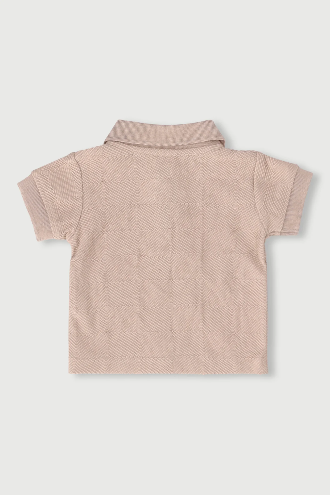 Baby Boys Textured Golfer Tee - Stone - Image 2