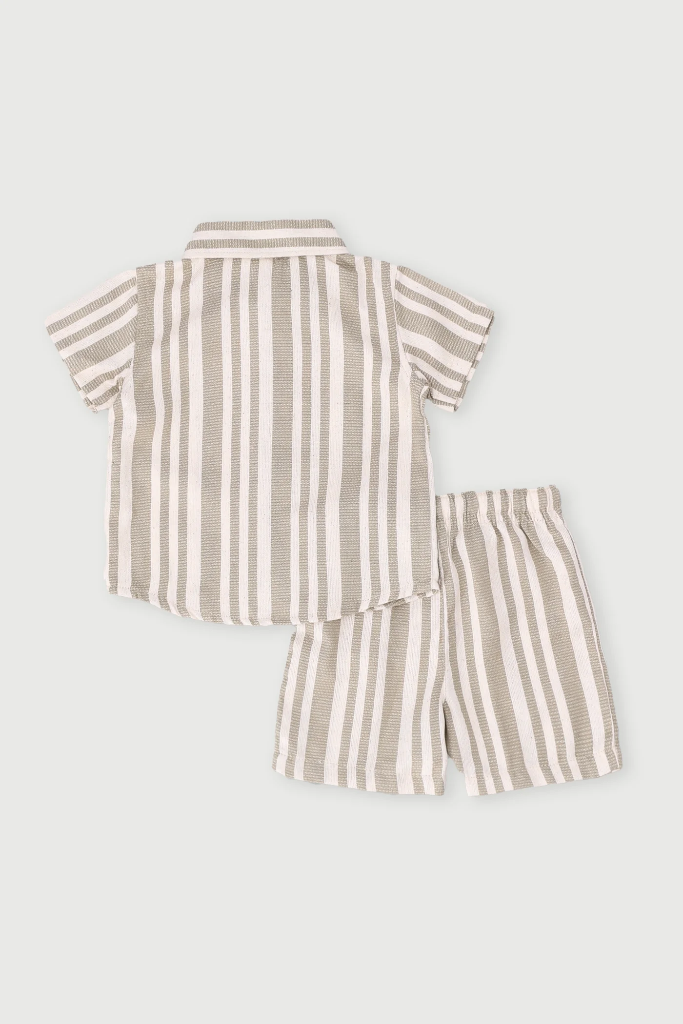 Baby Boys Textured Stripe Set - Sage - Image 2