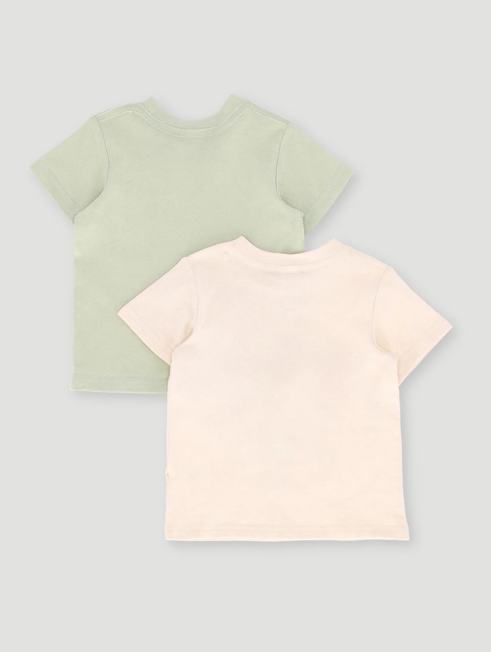 Baby Boys Tiger 3D 2 Pack Knit Tee - Cream/Green - Image 2