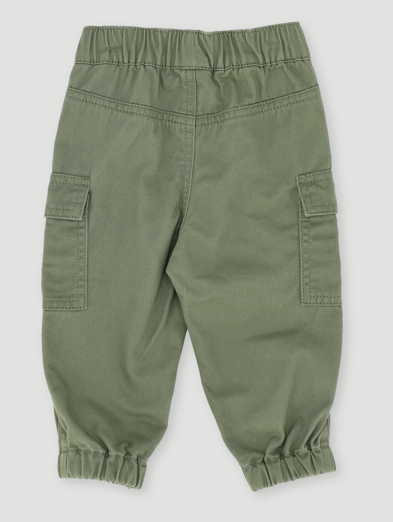 Baby Boys Twill Cargo Pants - Olive - Image 2
