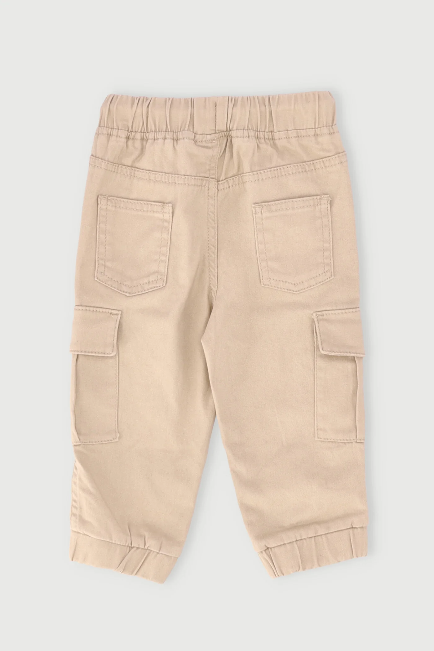 Baby Boys Twill Cargo Pants - Tan - Image 2