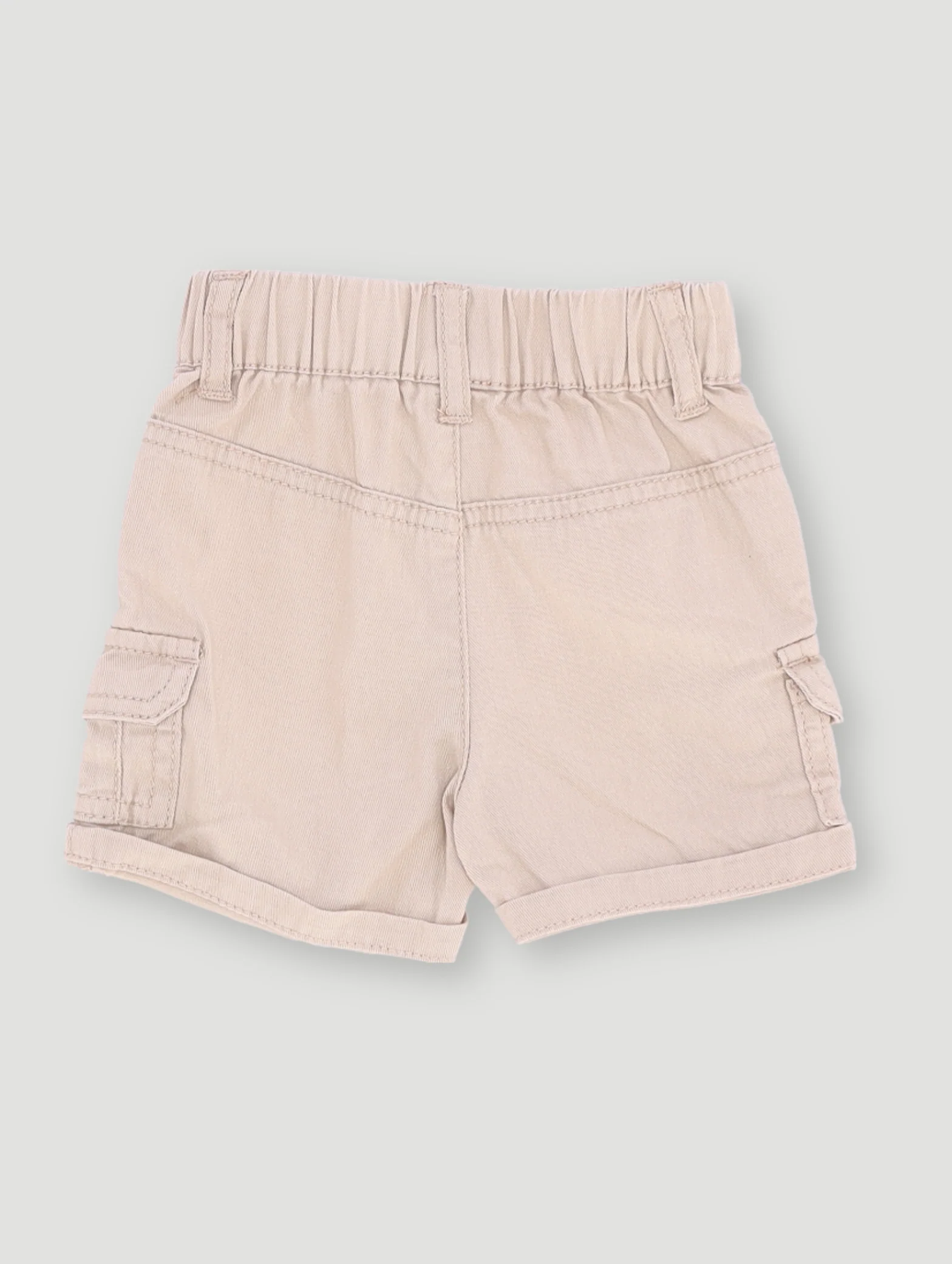 Baby Boys Twill Short - Light Stone - Image 2