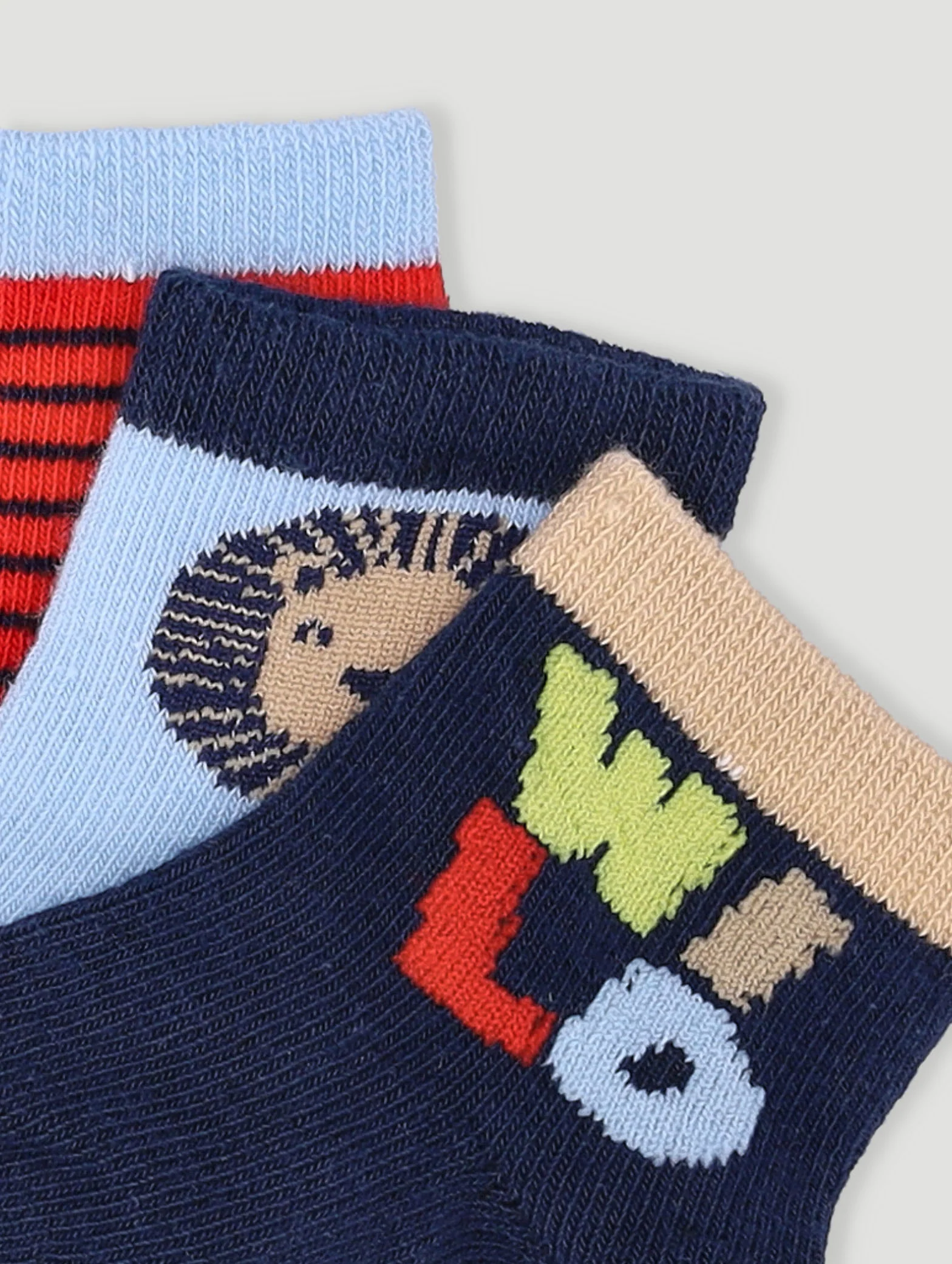 Baby Boys Wild & Awesome Cotton Socks - Dark Navy - Image 2