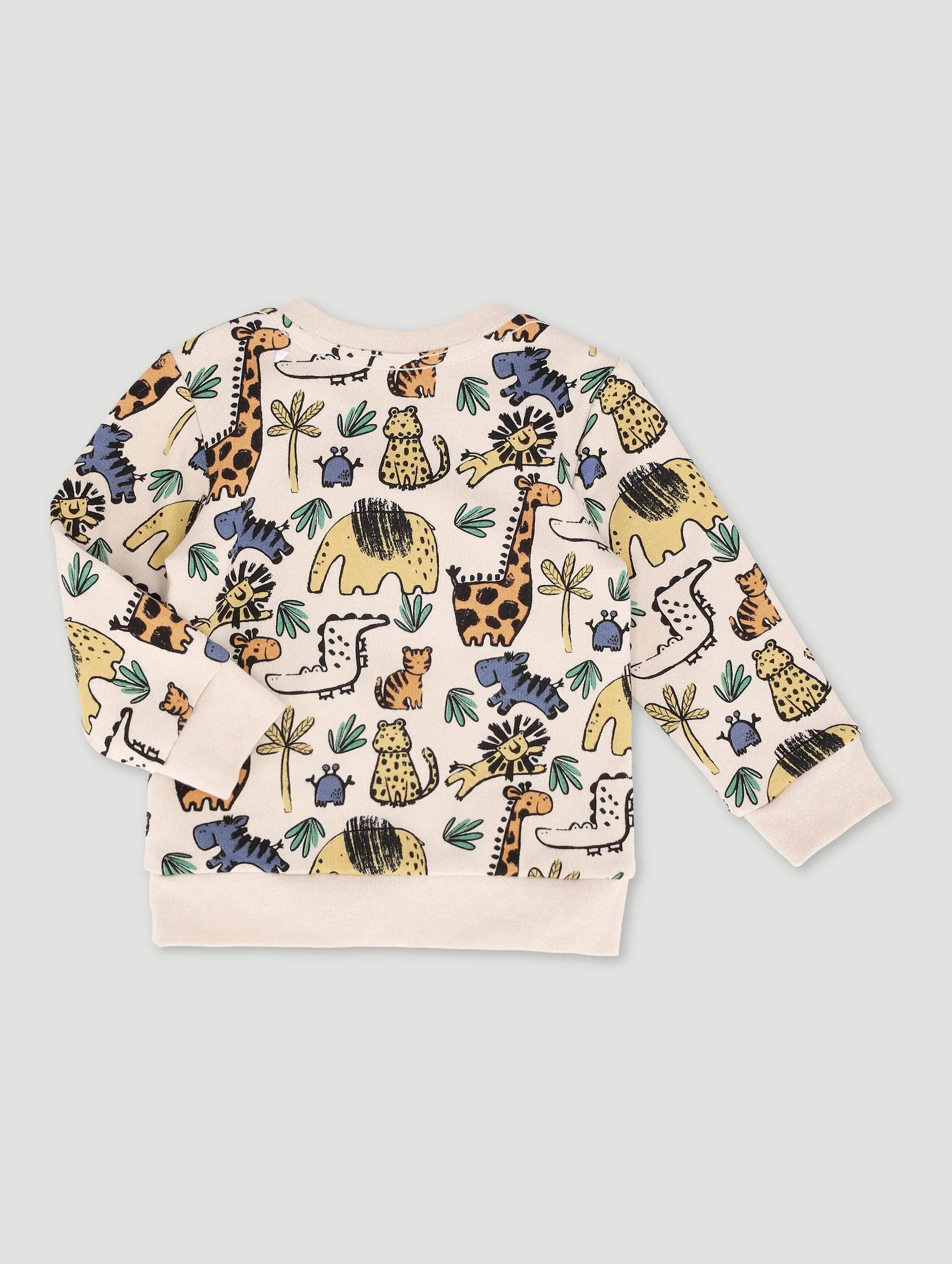 Baby Boys Wild One Fleece Top - Stone - Image 2