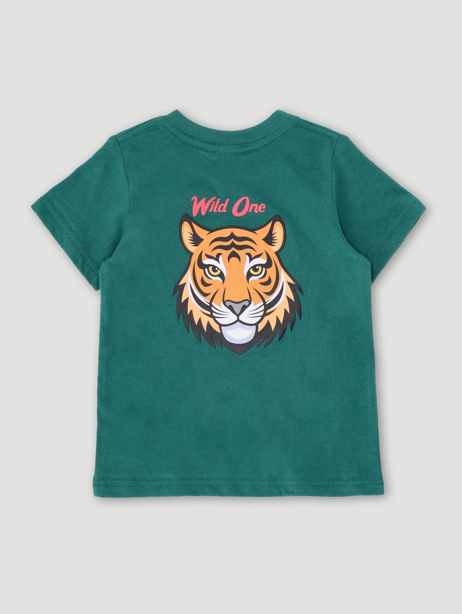 Baby Boys Wild One Tiger Tee - Green - Image 2
