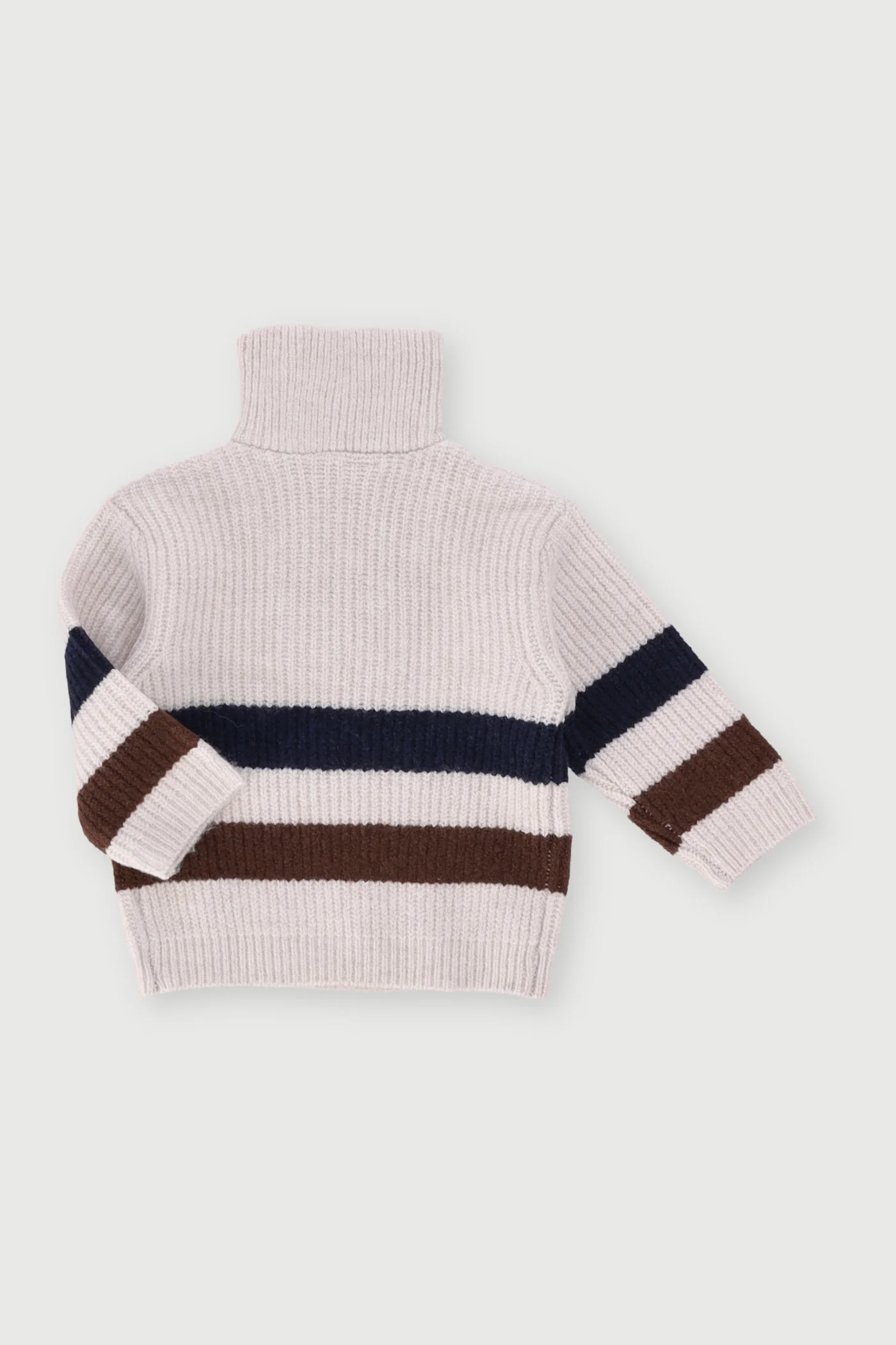 Baby Boys Zip Through Knitwear - Cream - Image 2