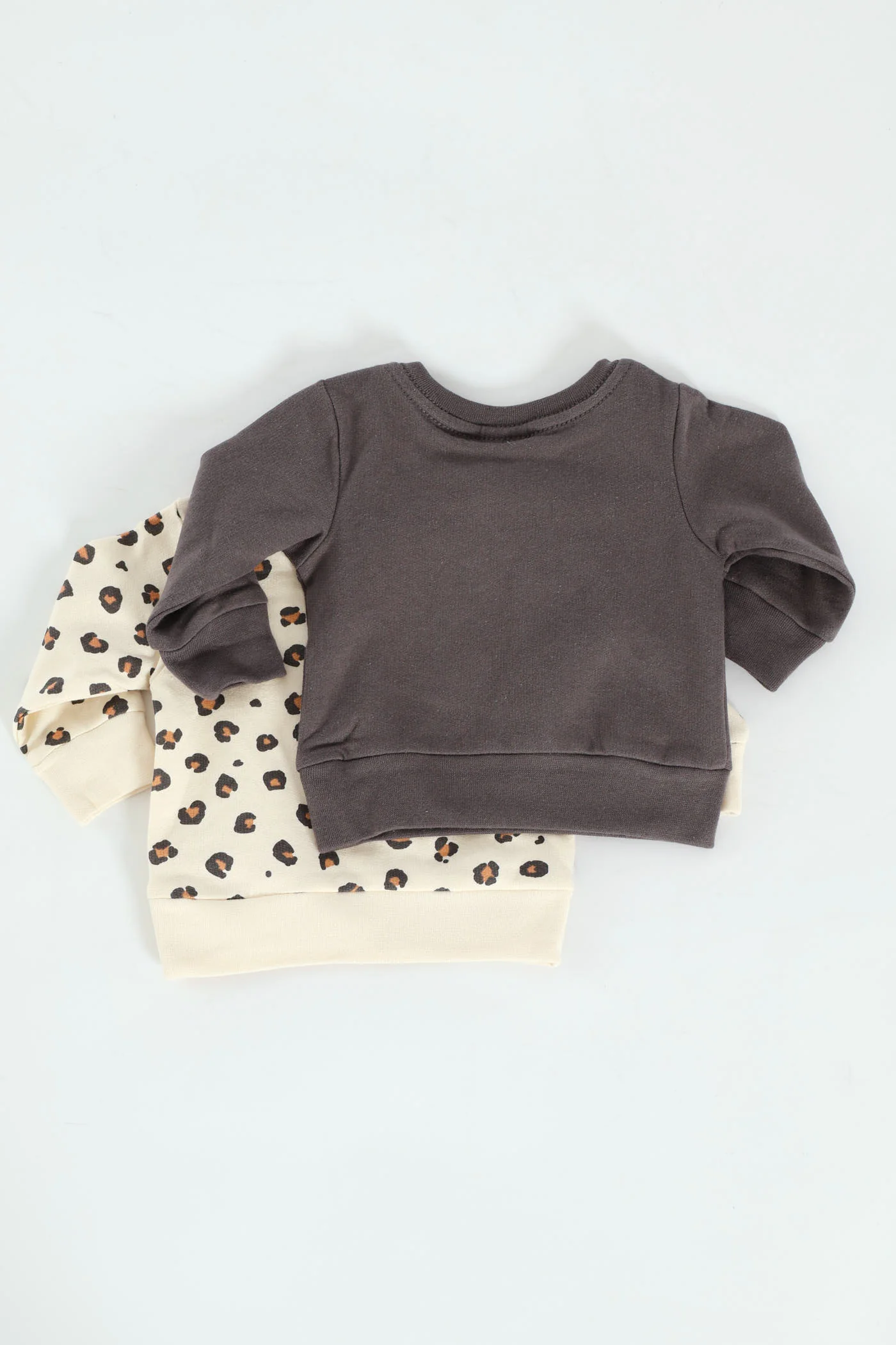 Baby Girls 2 Pack Brushed Fleece Top - Animal Print - Image 2