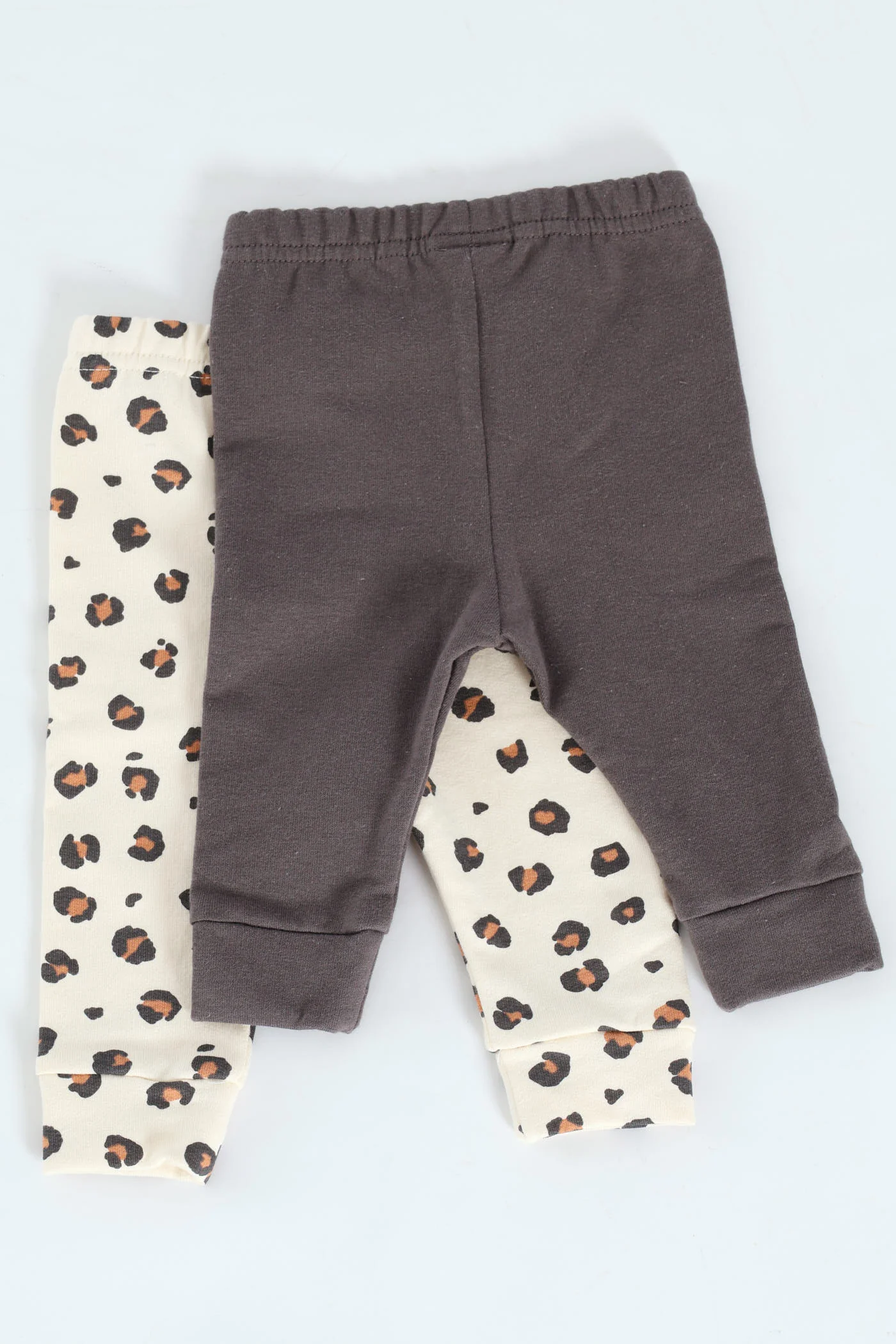 Baby Girls 2 Pack Brushed Leggings - Animal Print - Image 2