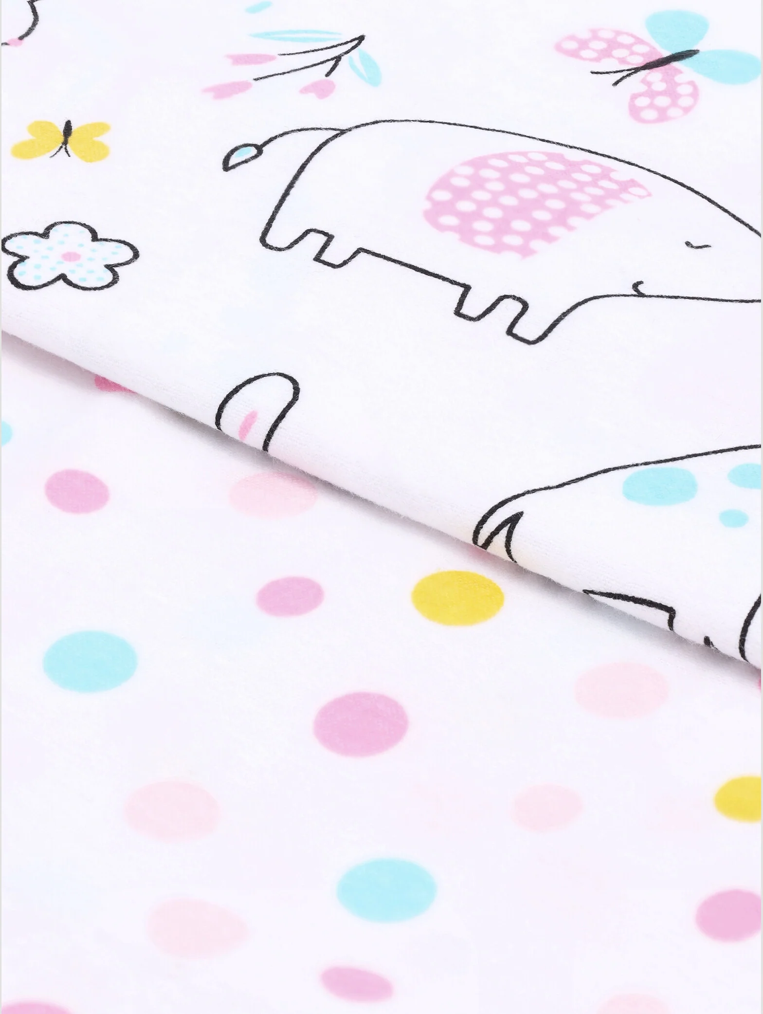 Baby Girls 2 Pack Bunny & Friends/Polka Dots Receiver - Pink - Image 2