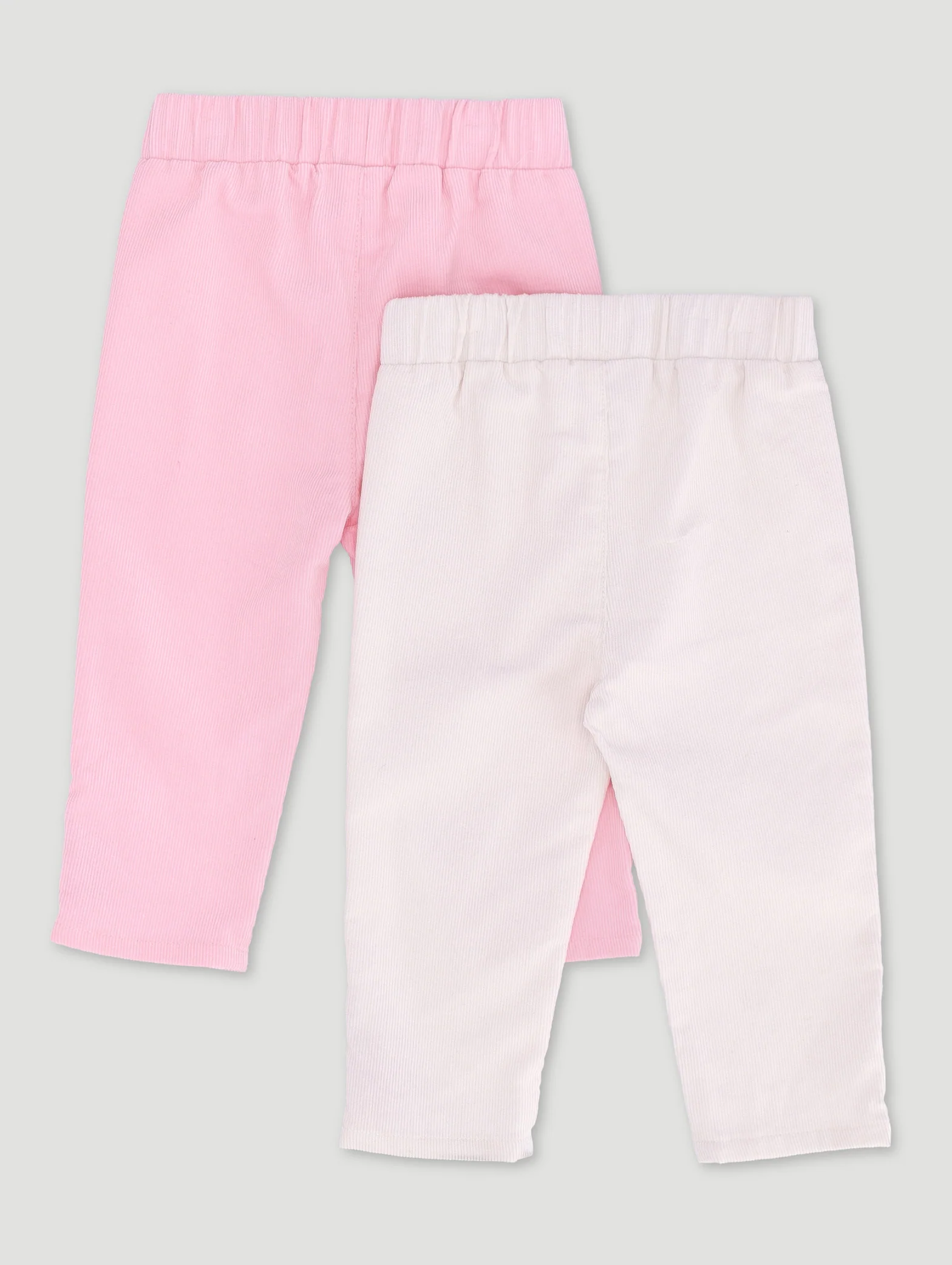 Baby Girls 2 Pack Corduroy Bottoms - Multi - Image 2