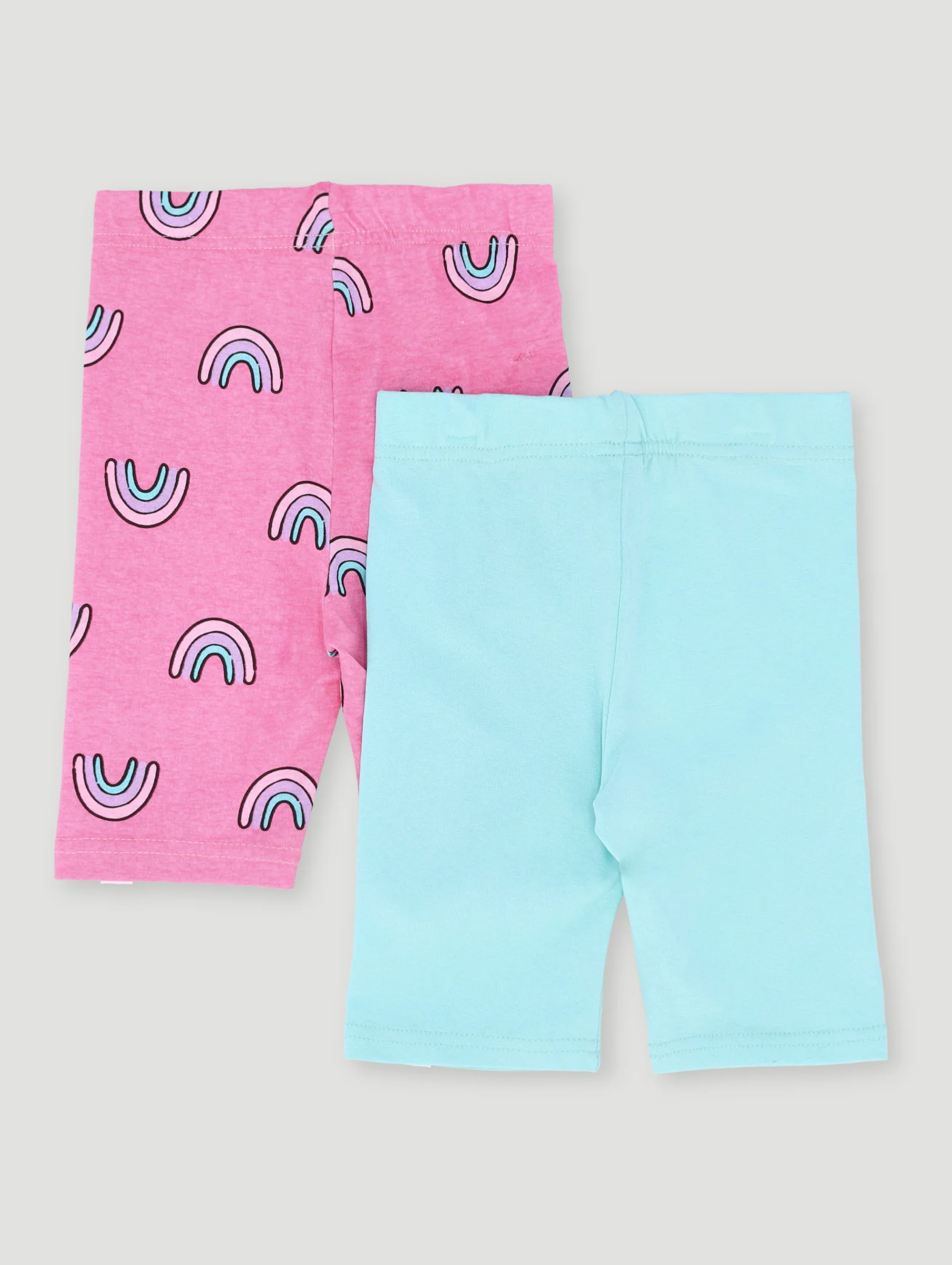 Baby Girls 2 Pack Cycle Short - Pink/Blue - Image 2
