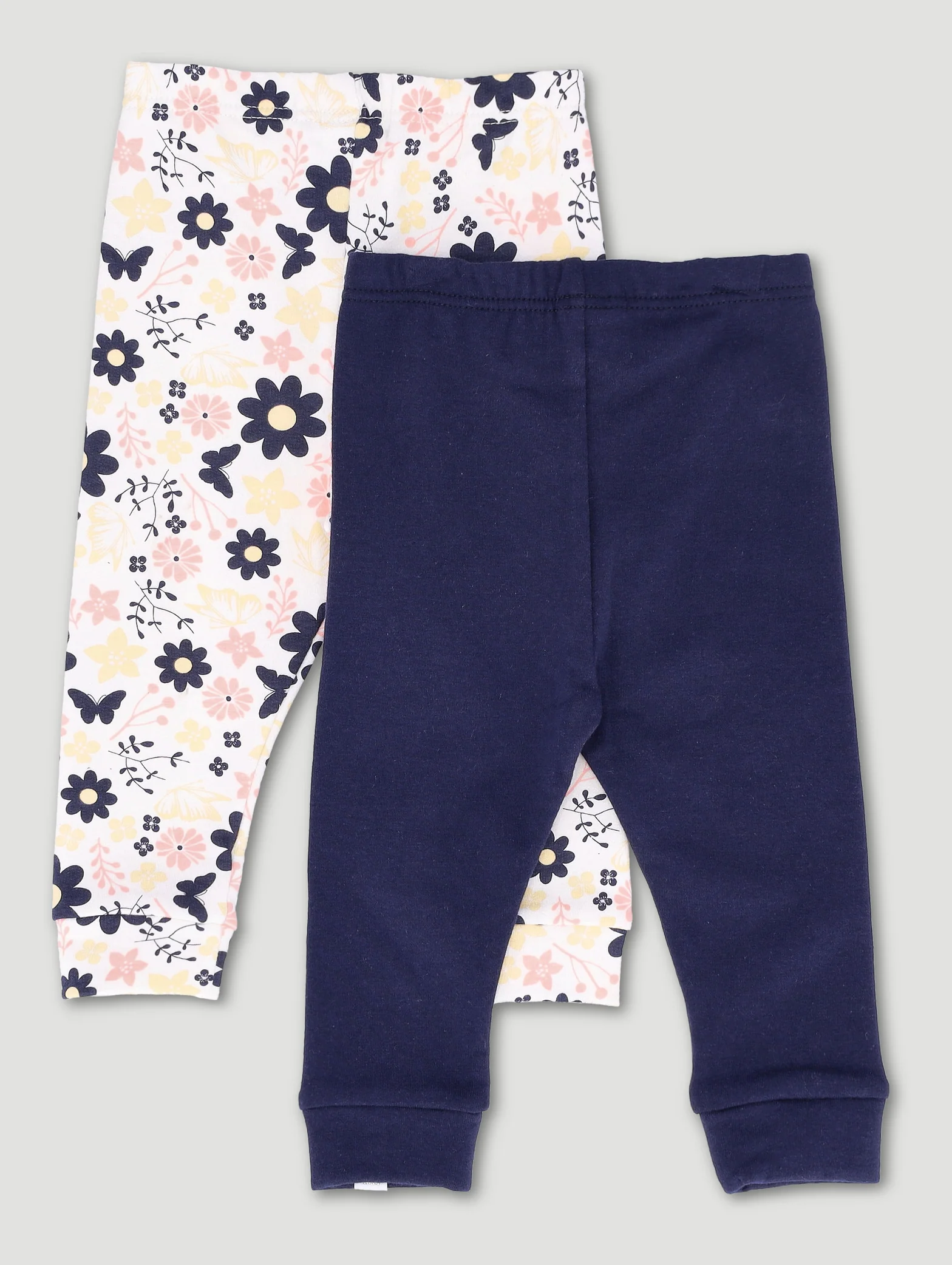 Baby Girls 2 Pack Daisy & Unicorn Joggers - Multi - Image 2