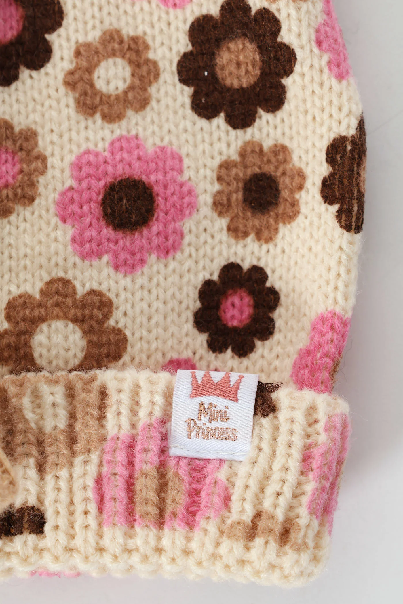 Baby Girls 2 Pack Daisy Beanie - Light Brown - Image 5