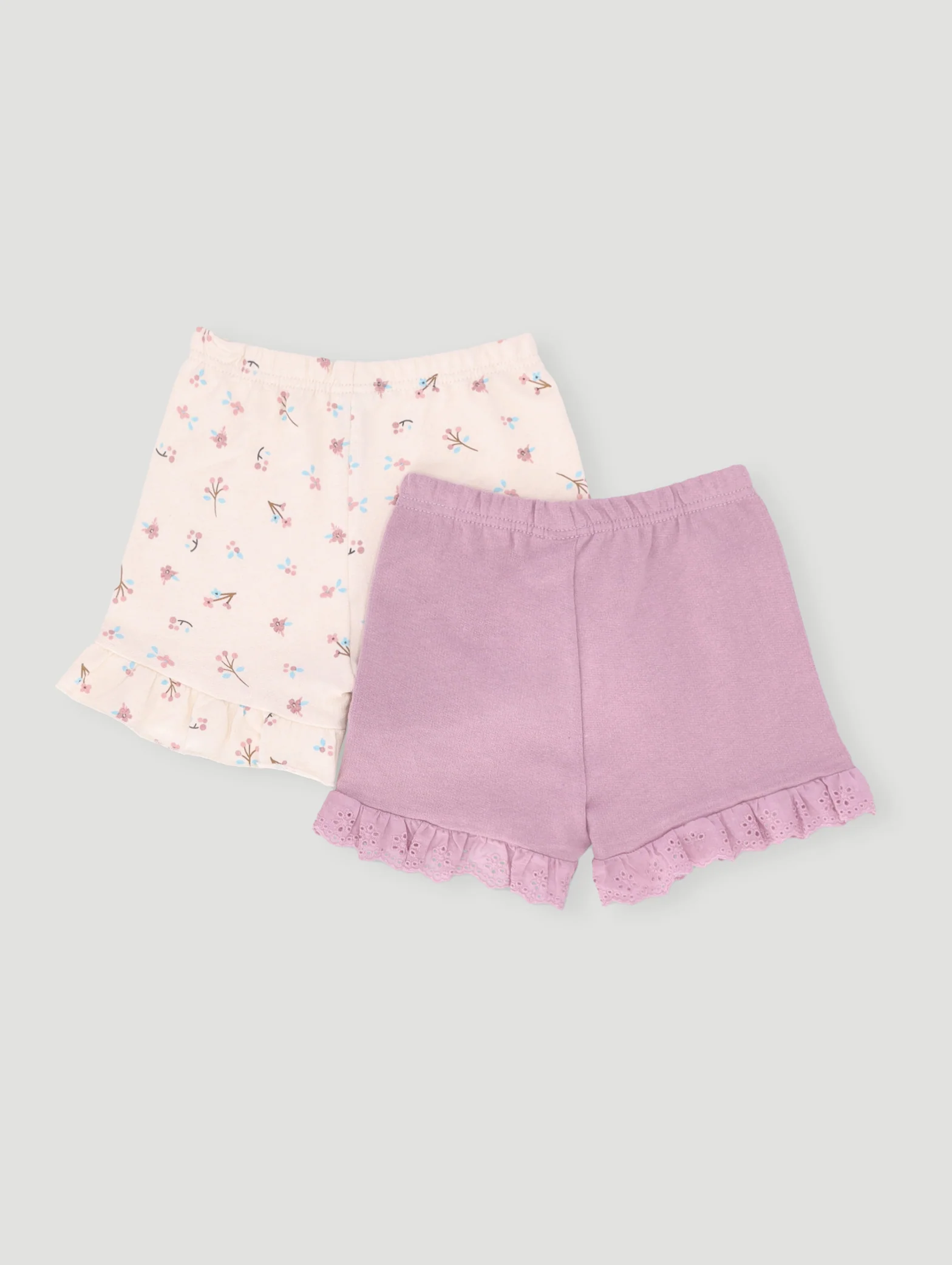 Baby Girls 2 Pack Dancing Bunny Knit Short - Cream - Image 2