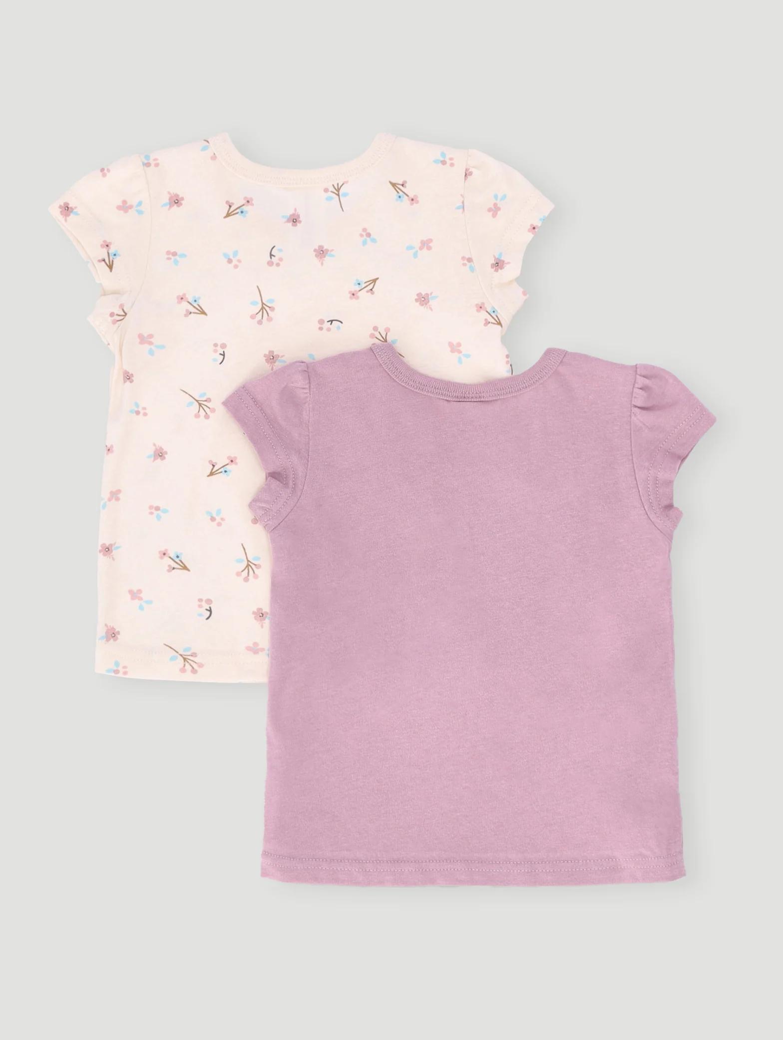Baby Girls 2 Pack Dancing Bunny Tee - Mauve - Image 2