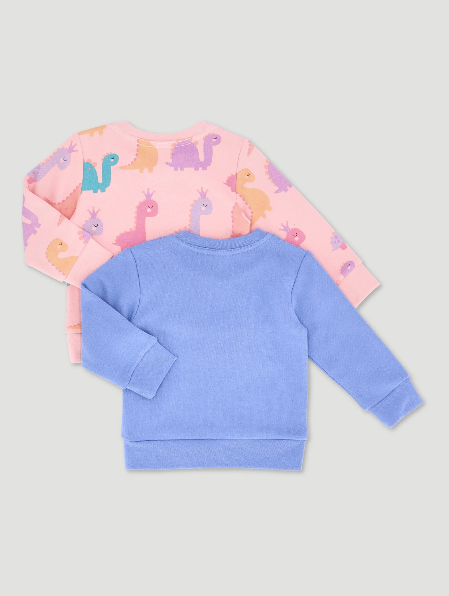 Baby Girls 2 Pack Dino Brushed Top - Image 2