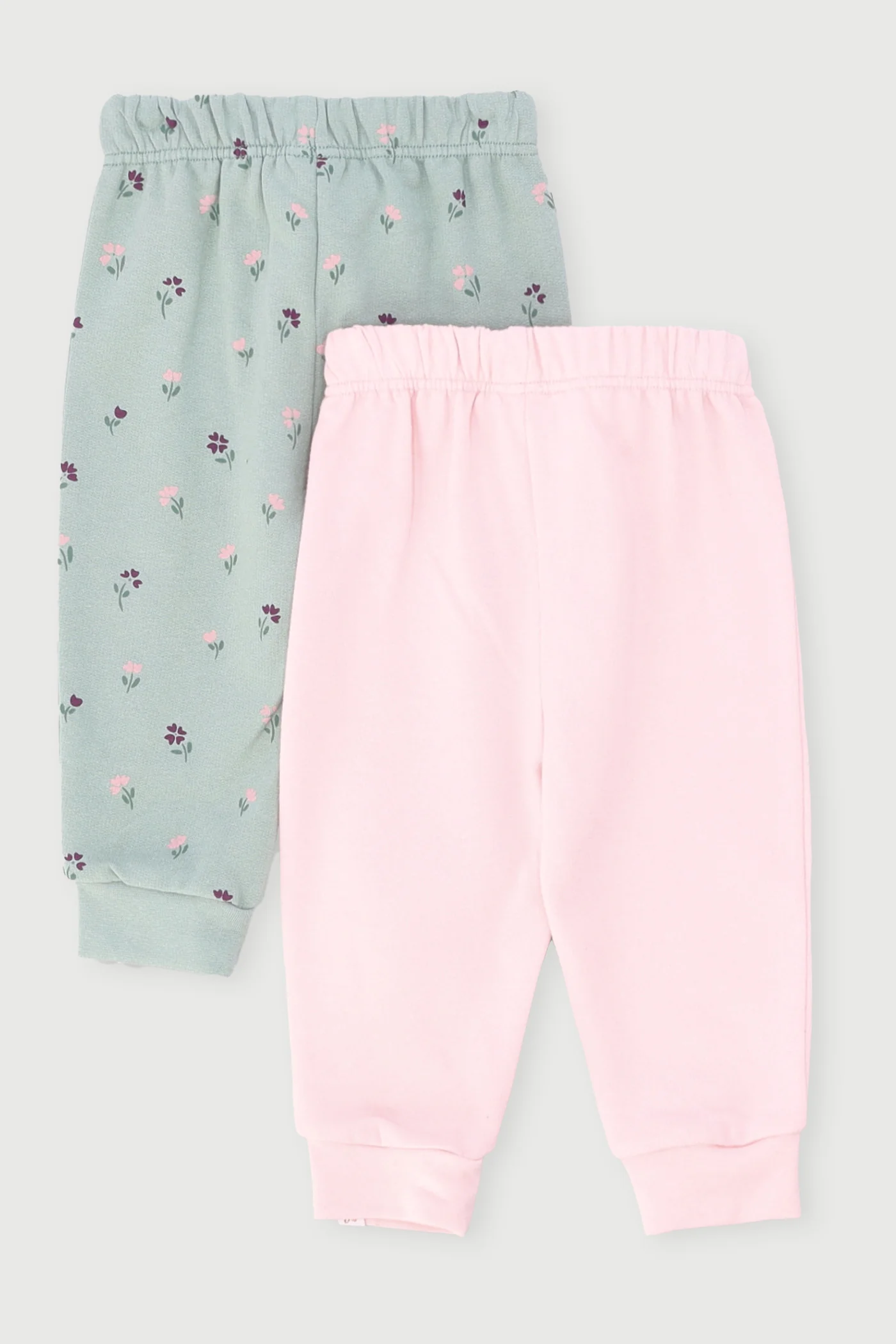 Baby Girls 2 Pack Ditsy Jogger - Sage - Image 2