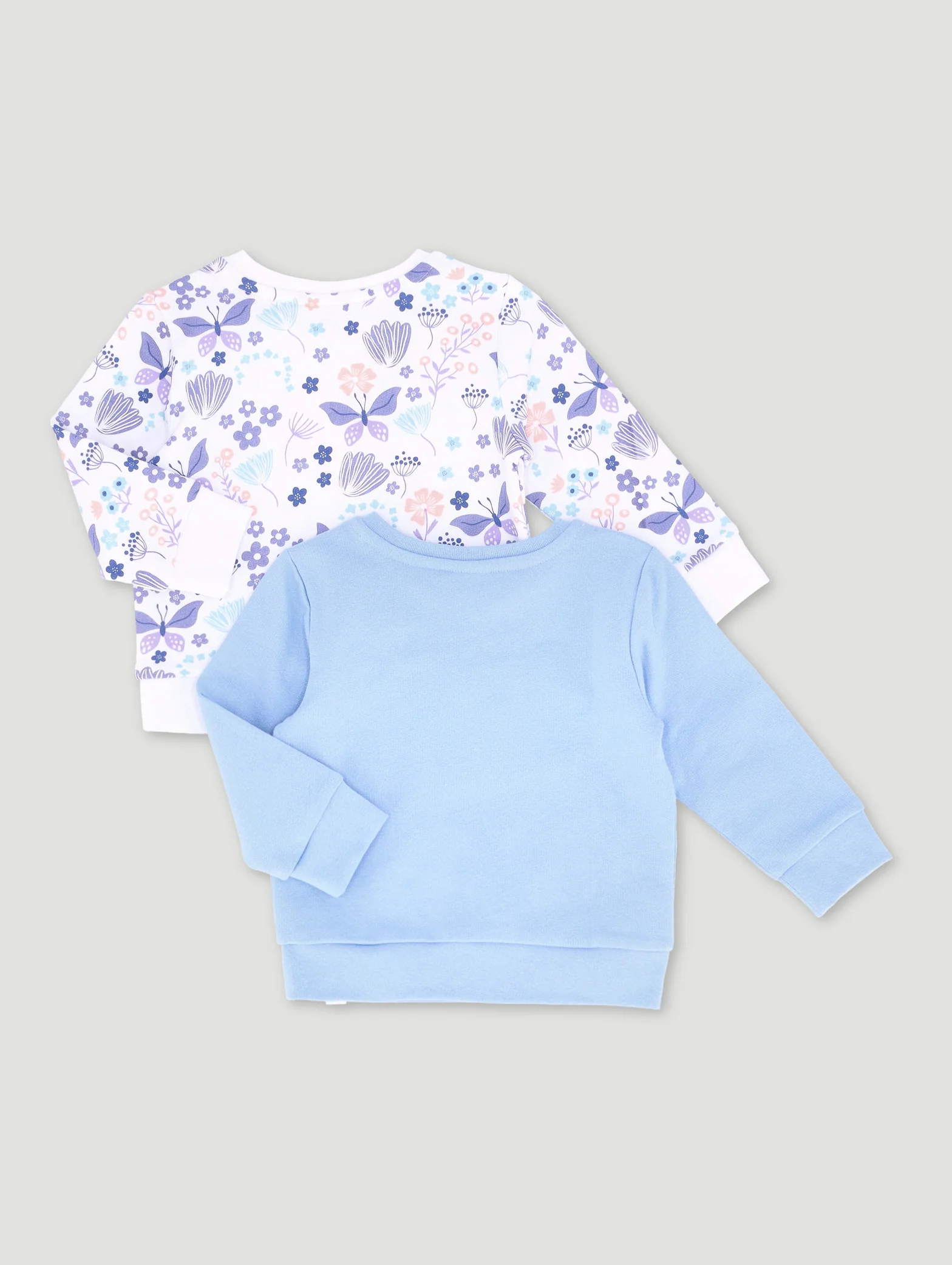 Baby Girls 2 Pack Fairy Sweat Top - Blue - Image 2