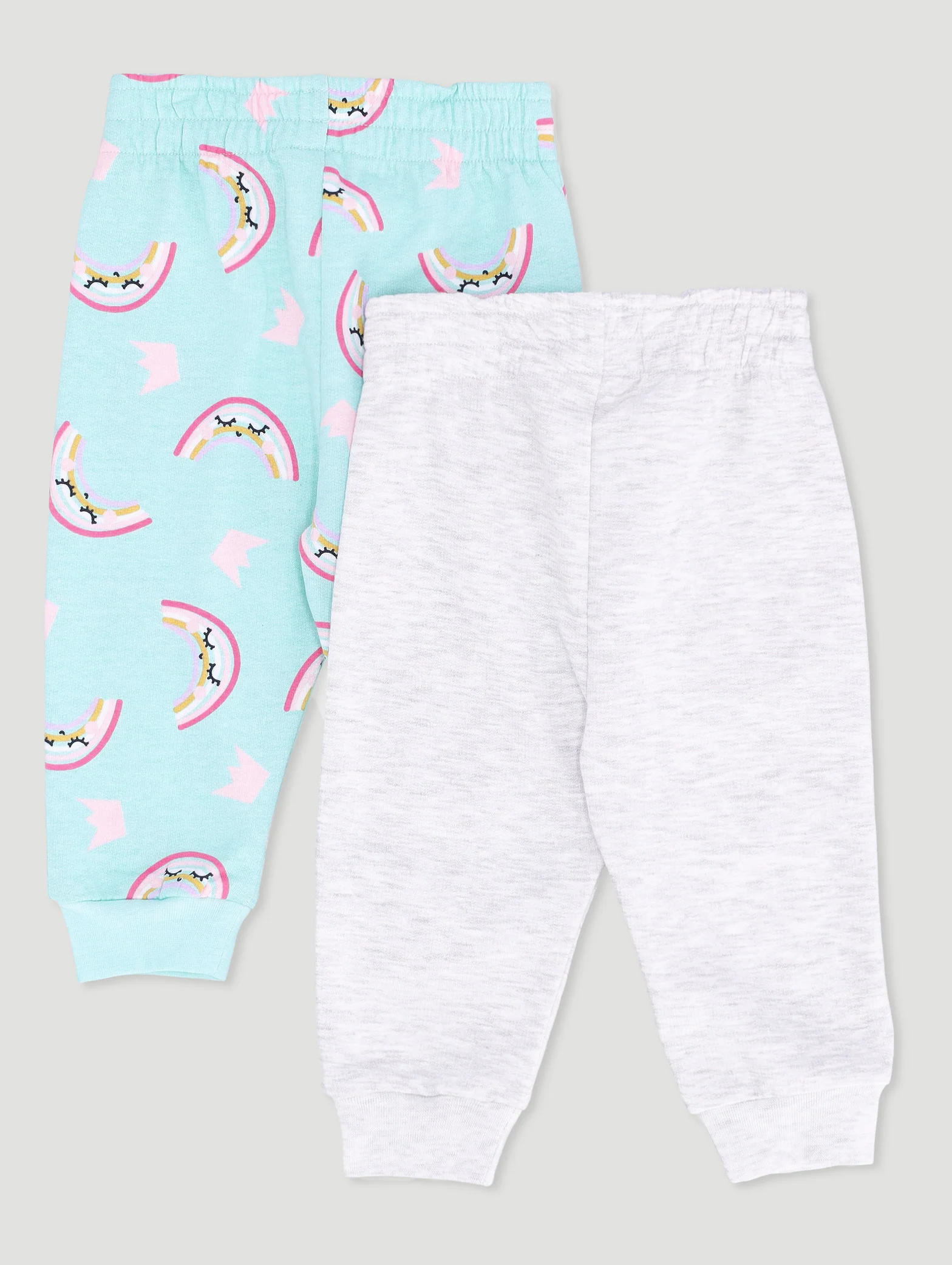 Baby Girls 2 Pack Girls Have Super Powers Jogger - Light Grey - Image 2