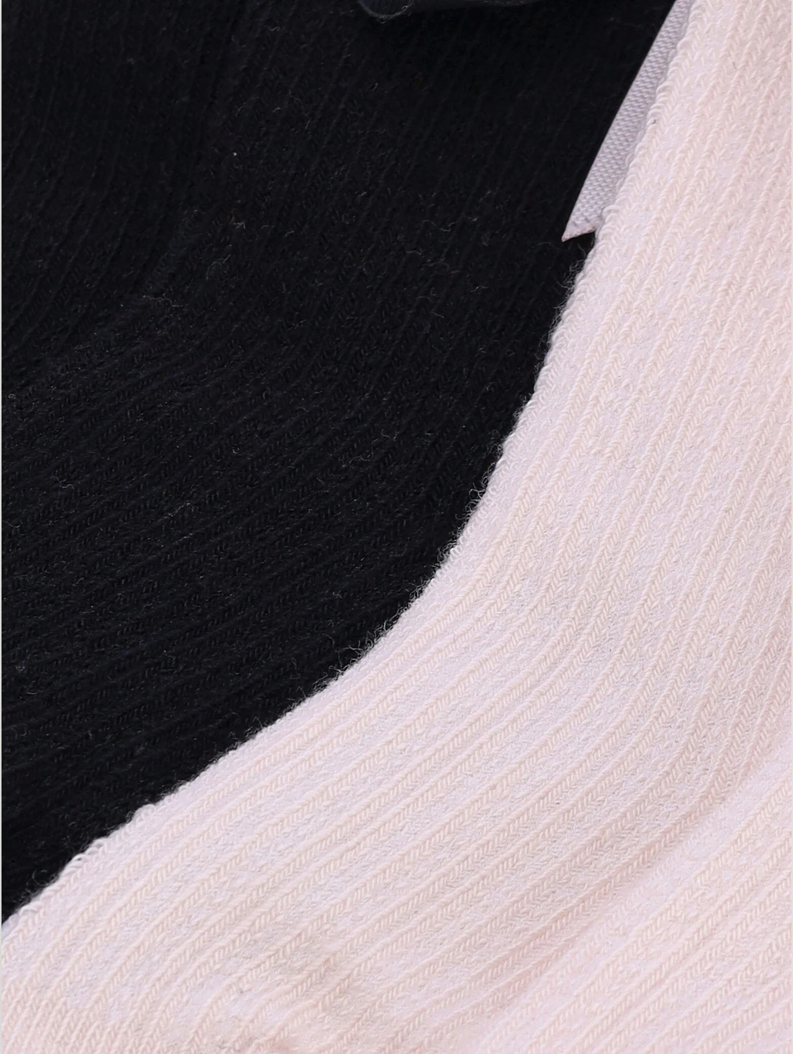 Baby Girls 2 Pack Knee High Socks - Black/Beige - Image 2