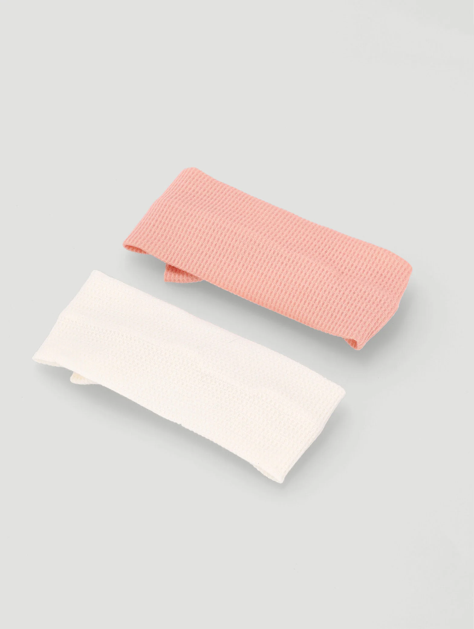 Baby Girls 2 Pack Textured Bow Headband - Dusty Pink - Image 2