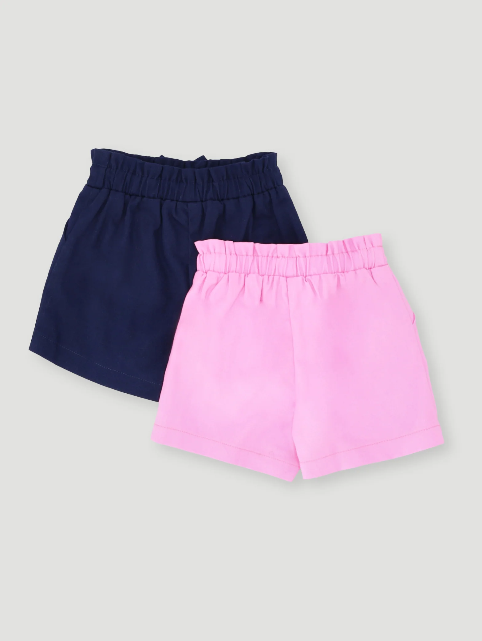 Baby Girls 2 Pack Twill Short - Navy Multi - Image 2