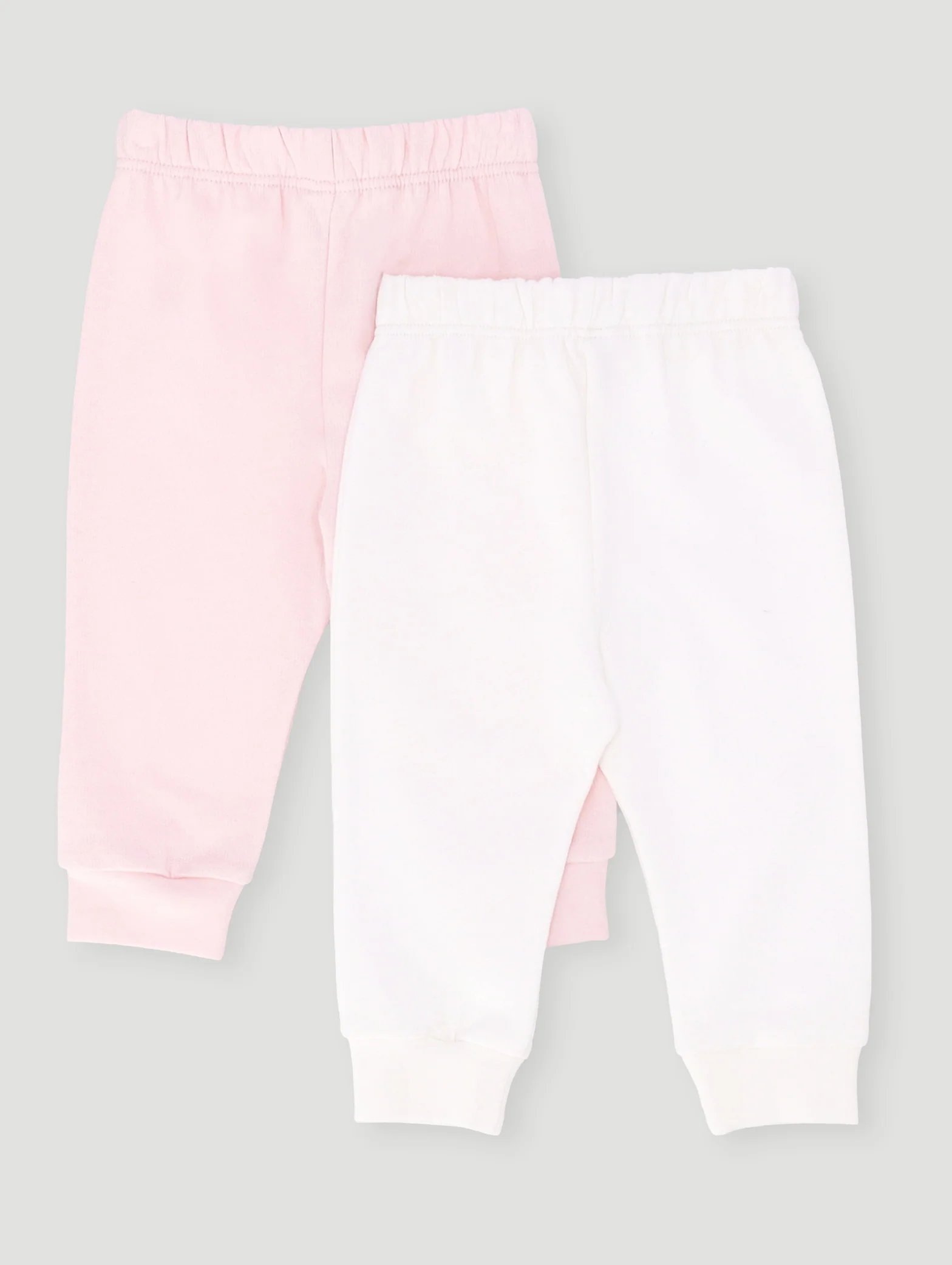 Baby Girls 2 Pack Unicorn Jogger - Cream - Image 2