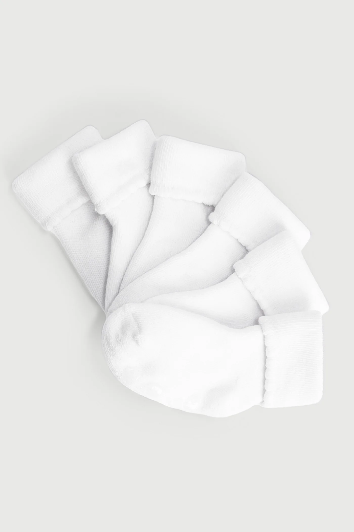 Baby Girls 3 Pack Plain Towelling Socks - White - Image 2
