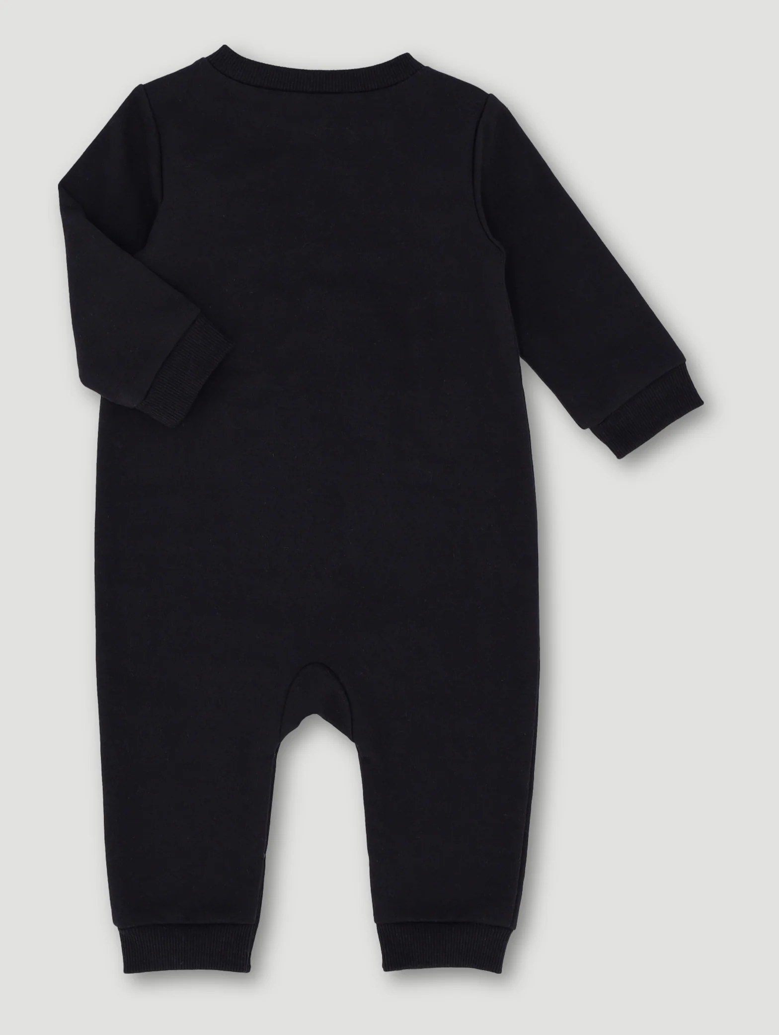 Baby Girls 3D Paris Brushed Fleece Playsuit - Black - Image 2
