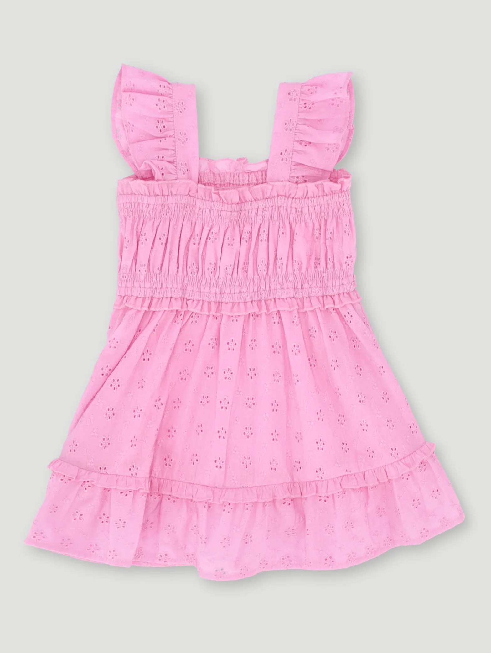 Baby Girls Anglaise Dress - Pink - Image 2