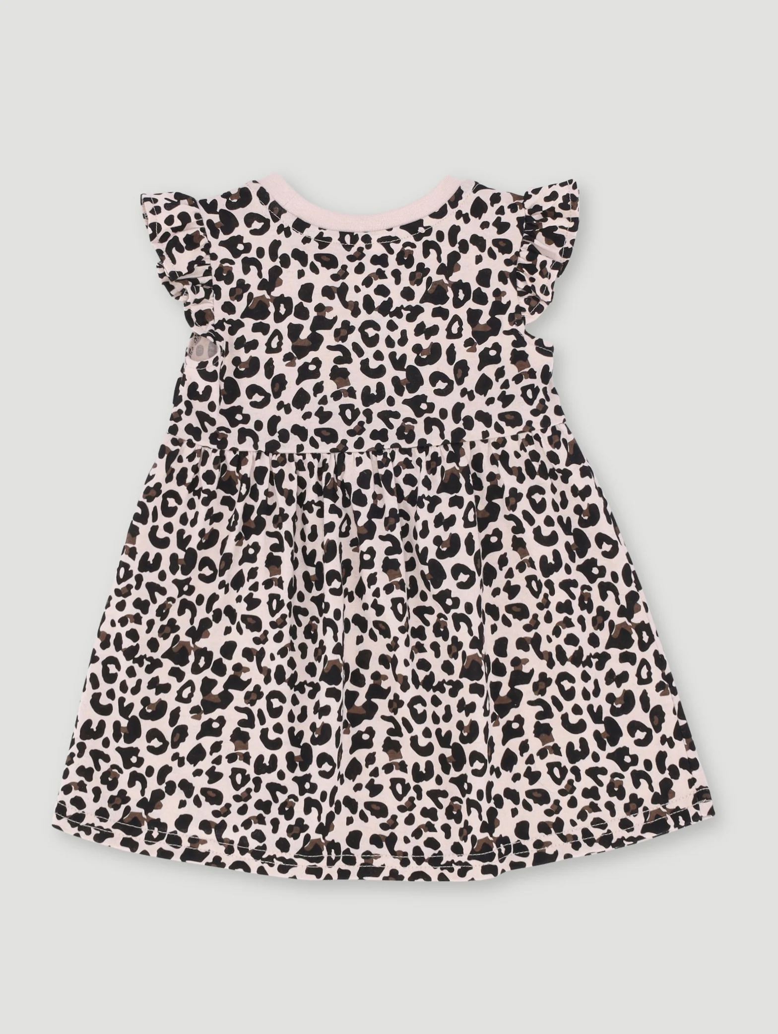 Baby Girls Animal Print Knit Dress - Stone - Image 2