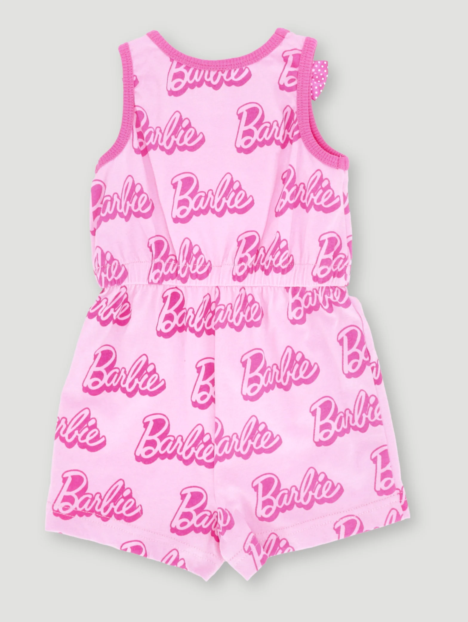 Baby Girls Barbie Print Playsuit - Dusty Pink - Image 2