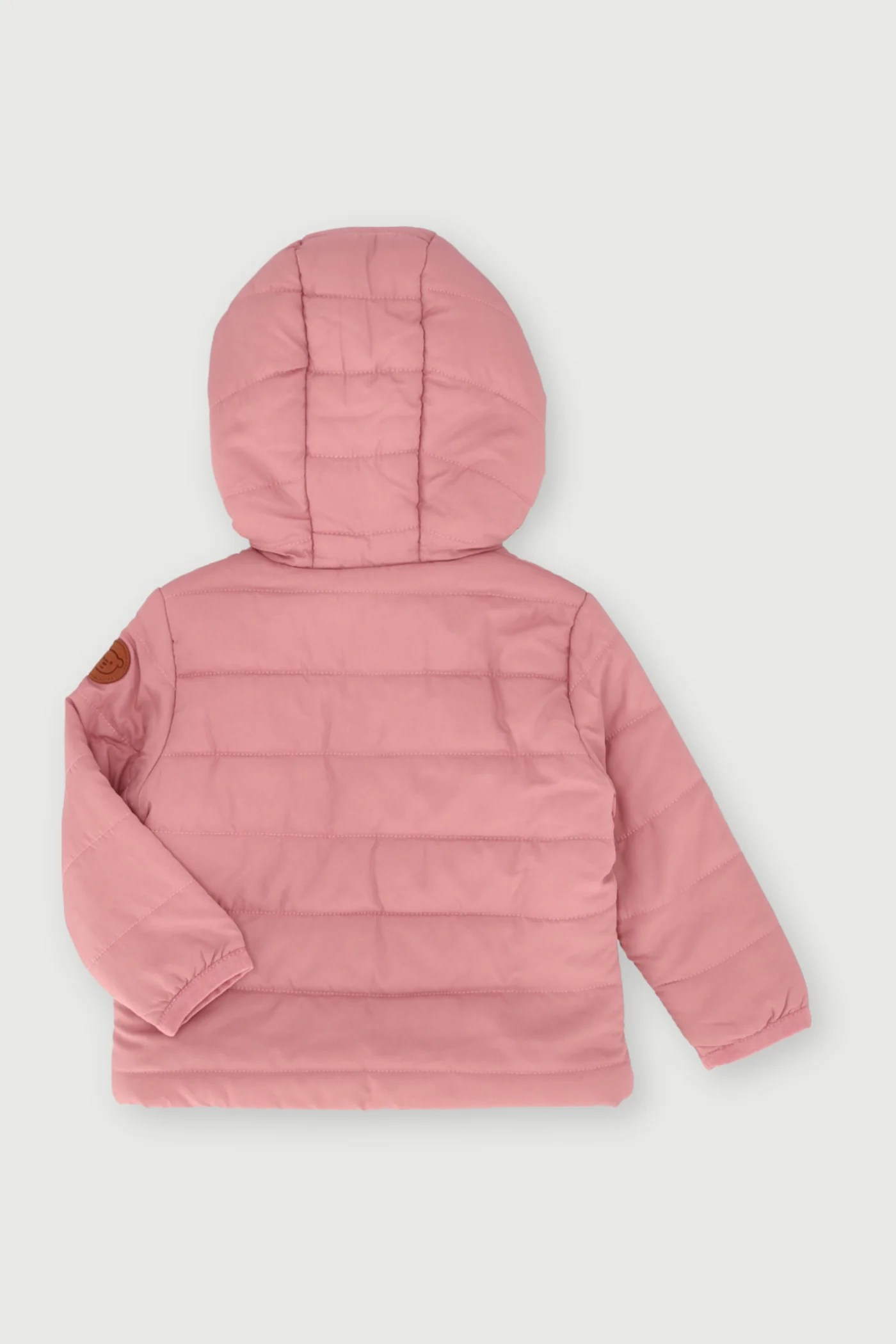Baby Girls Bear Puffer Jacket - Light Pink - Image 2
