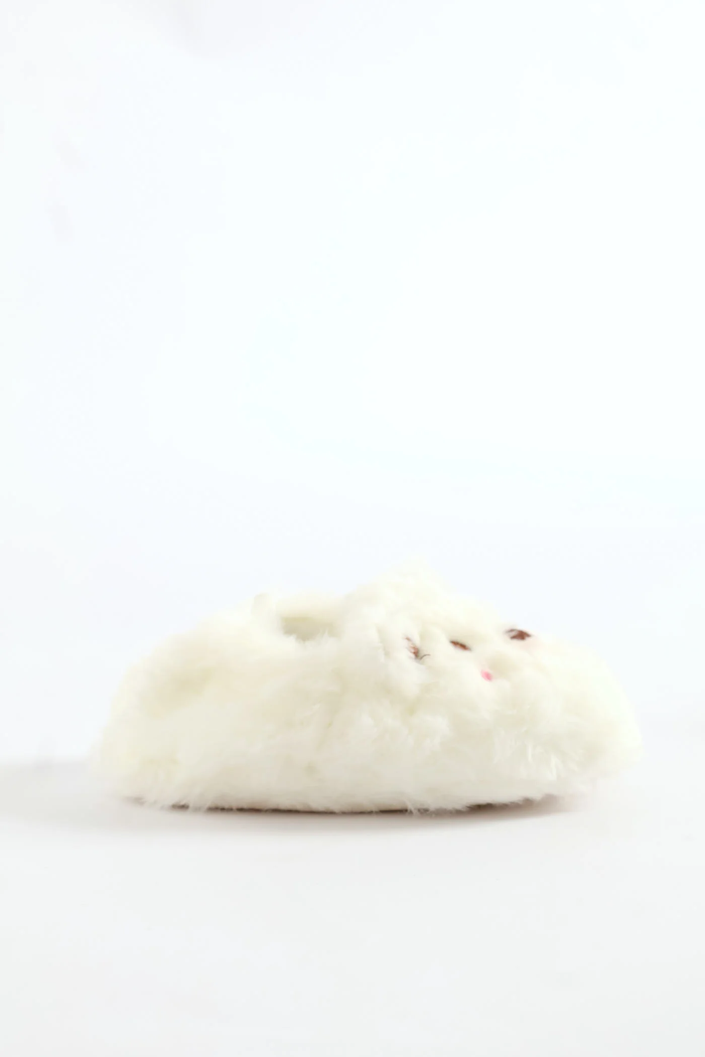 Baby Girls Bear Slipper - White - Image 5