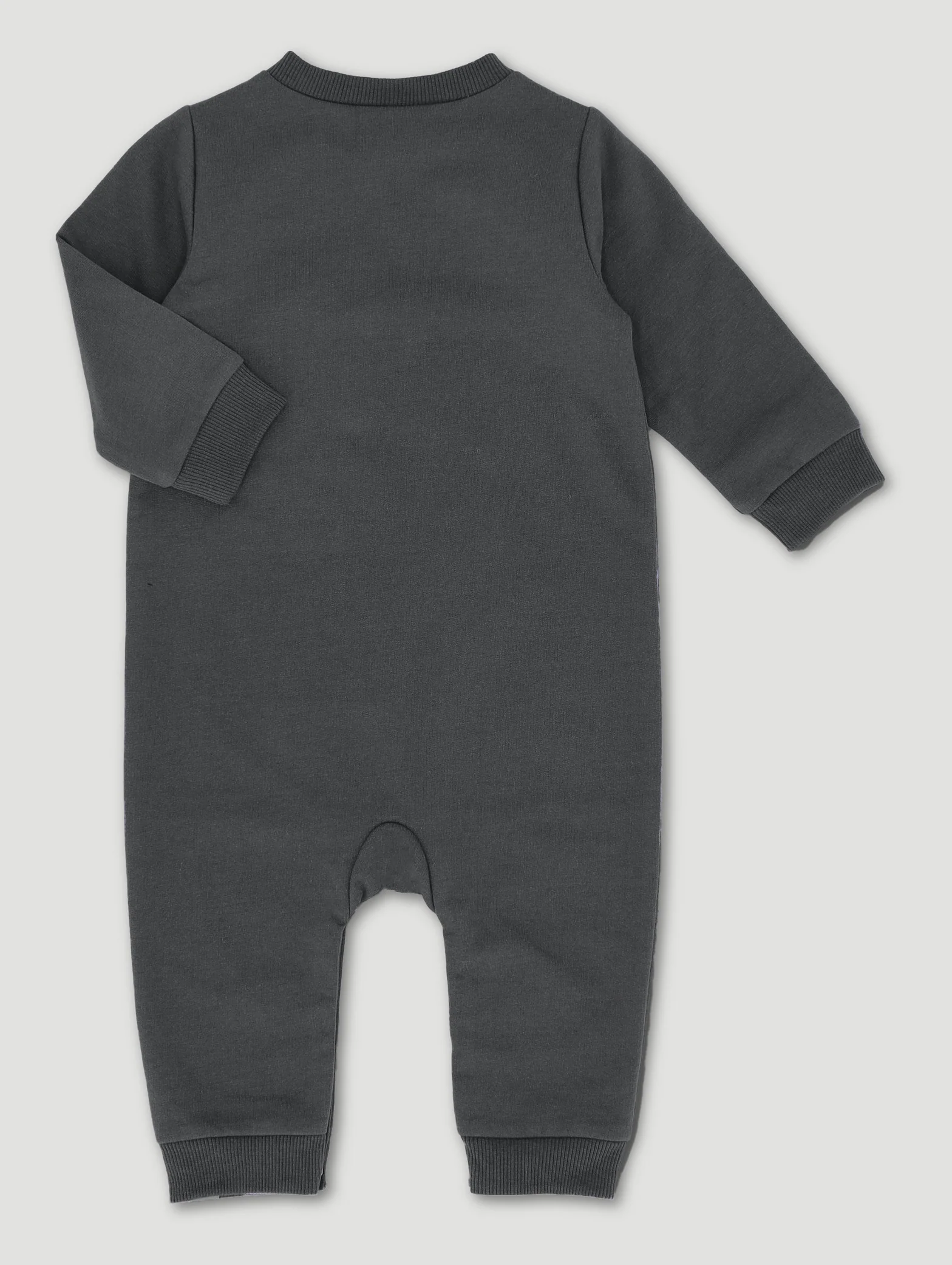 Baby Girls Bow Brushed Sleepsuit - Marble Charcoal - Image 2