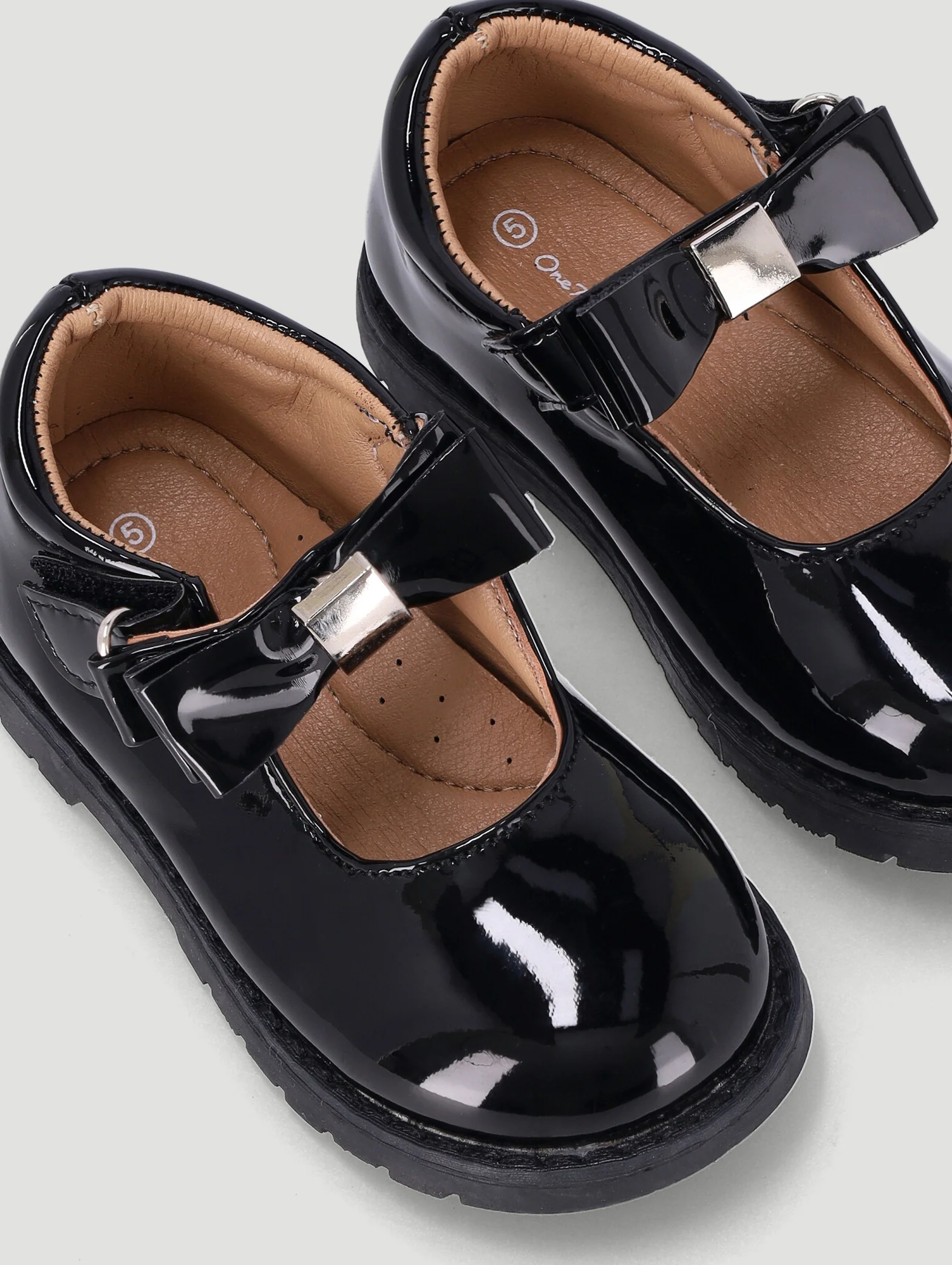 Baby Girls Bow Chunky Smart Pump - Black - Image 5