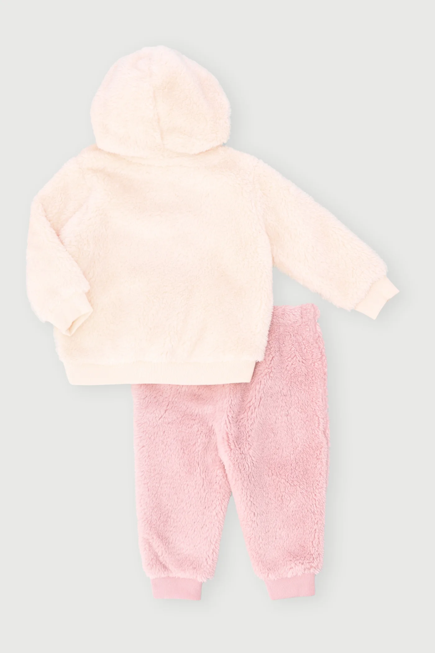 Baby Girls Bow Embroidery Sherpa Set - Pink - Image 2