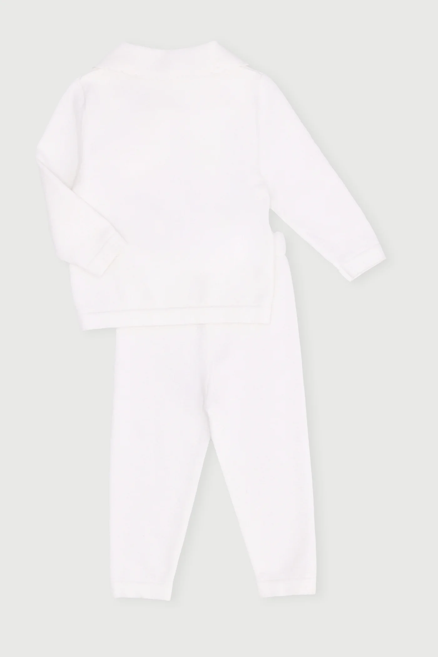 Baby Girls Bow Knit Set - White - Image 2