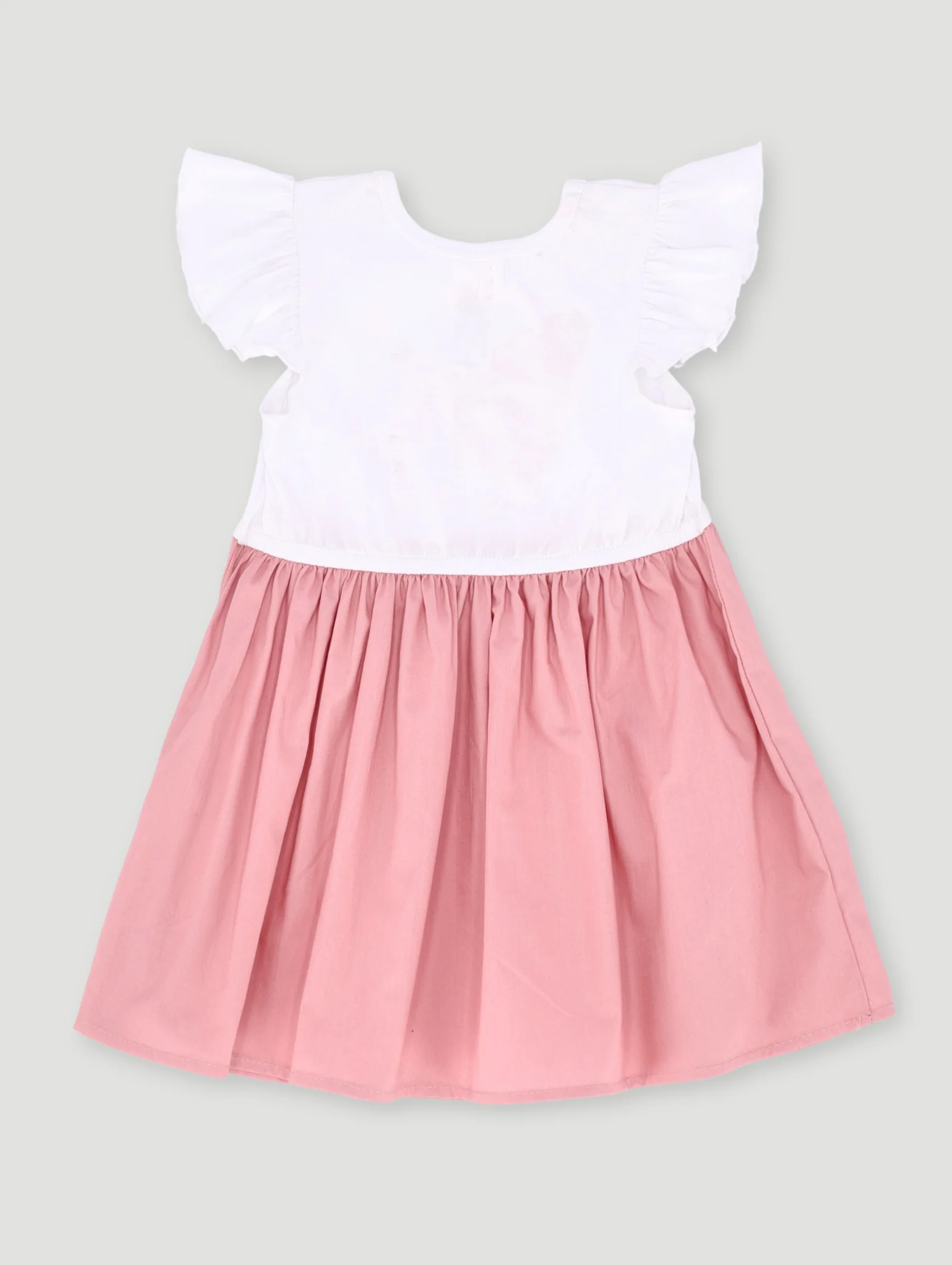 Baby Girls Butterfly Bloom Dress - Pale Salmon - Image 2