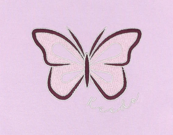 Keedo Baby Girls Butterfly Short Sleeve Fashion Tee - Image 2