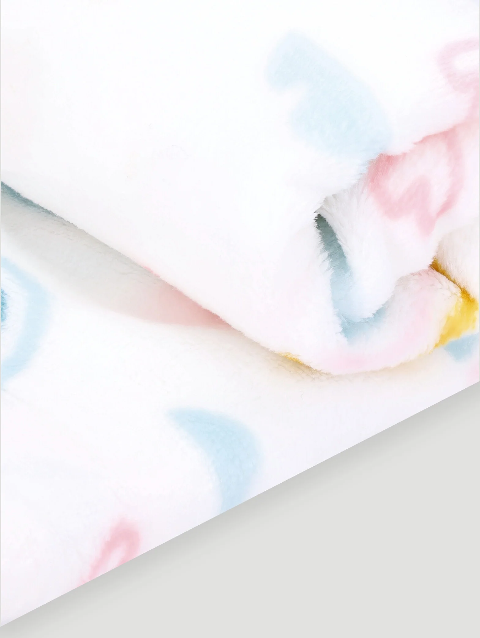 Baby Girls Coral Fleece Rainbow Blanket - White - Image 3