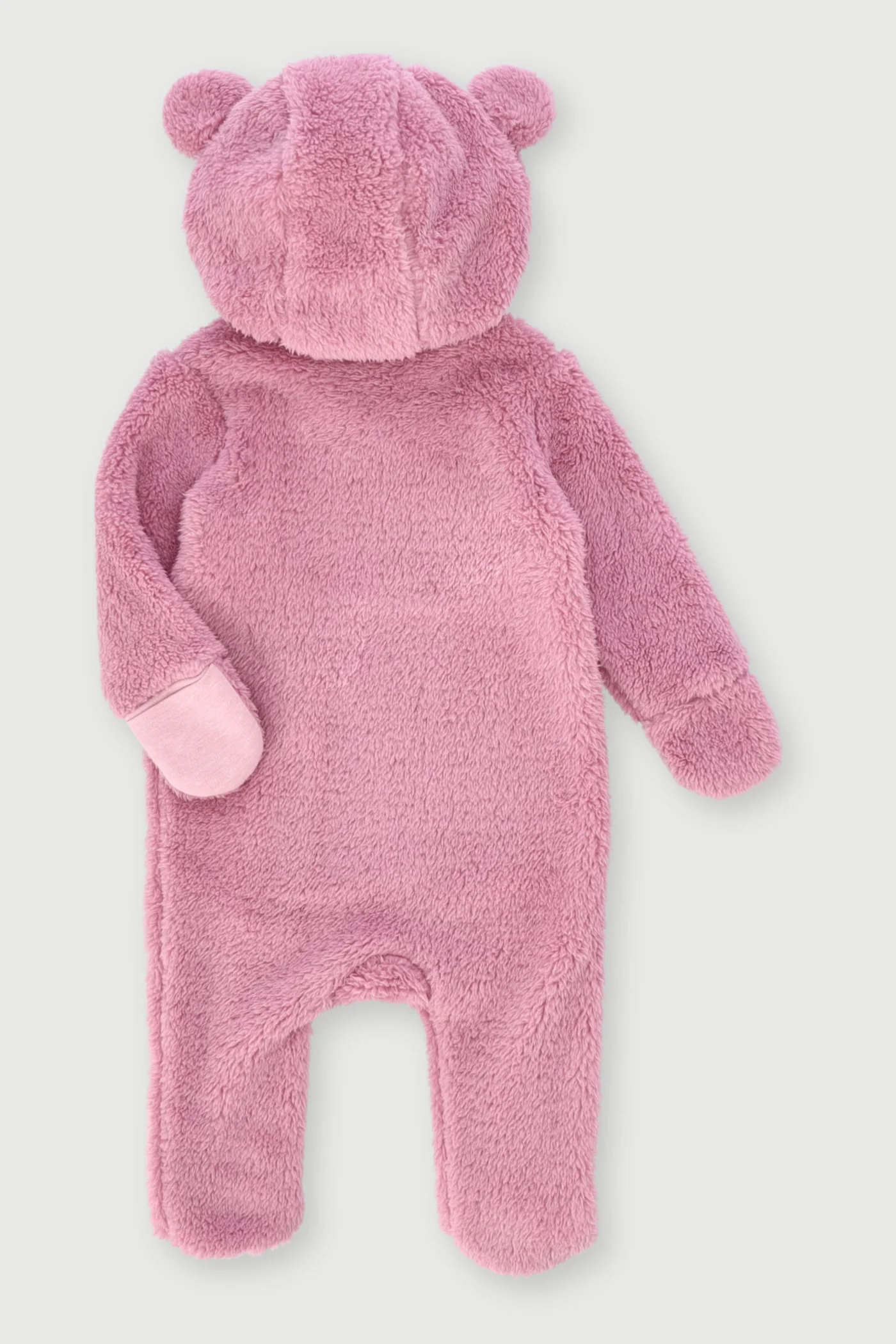 Baby Girls Core Sherpa Bear Sleepsuit - Pink - Image 3