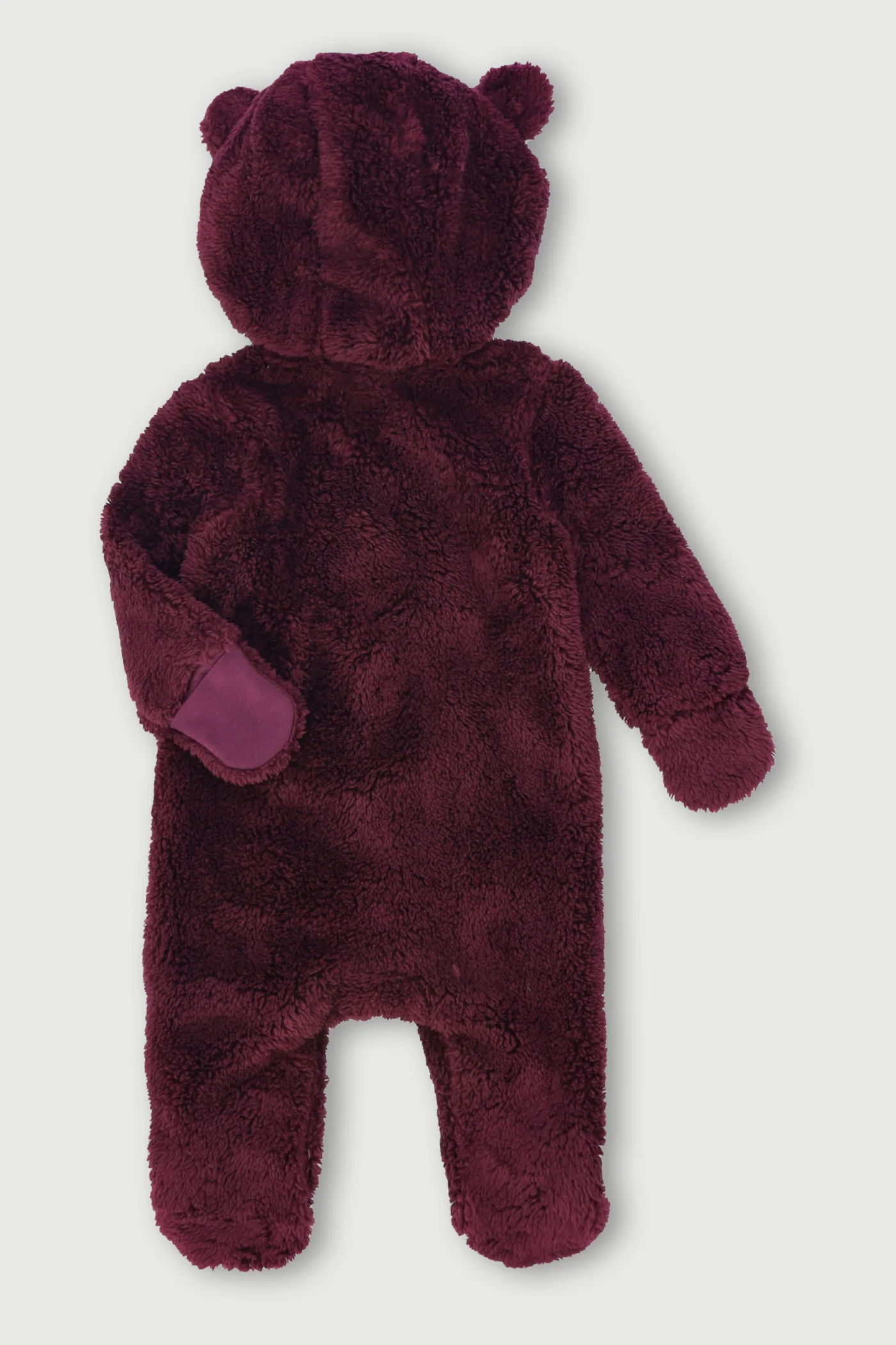 Baby Girls Core Sherpa Fleece Sleepsuit - Grape - Image 3